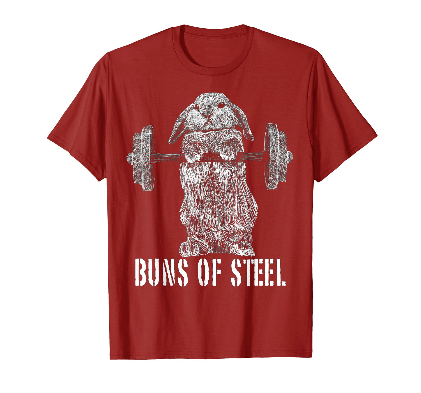 Funny Workout Buns Of Steel Bunny Rabbit Gym Squat Gift T-Shirt