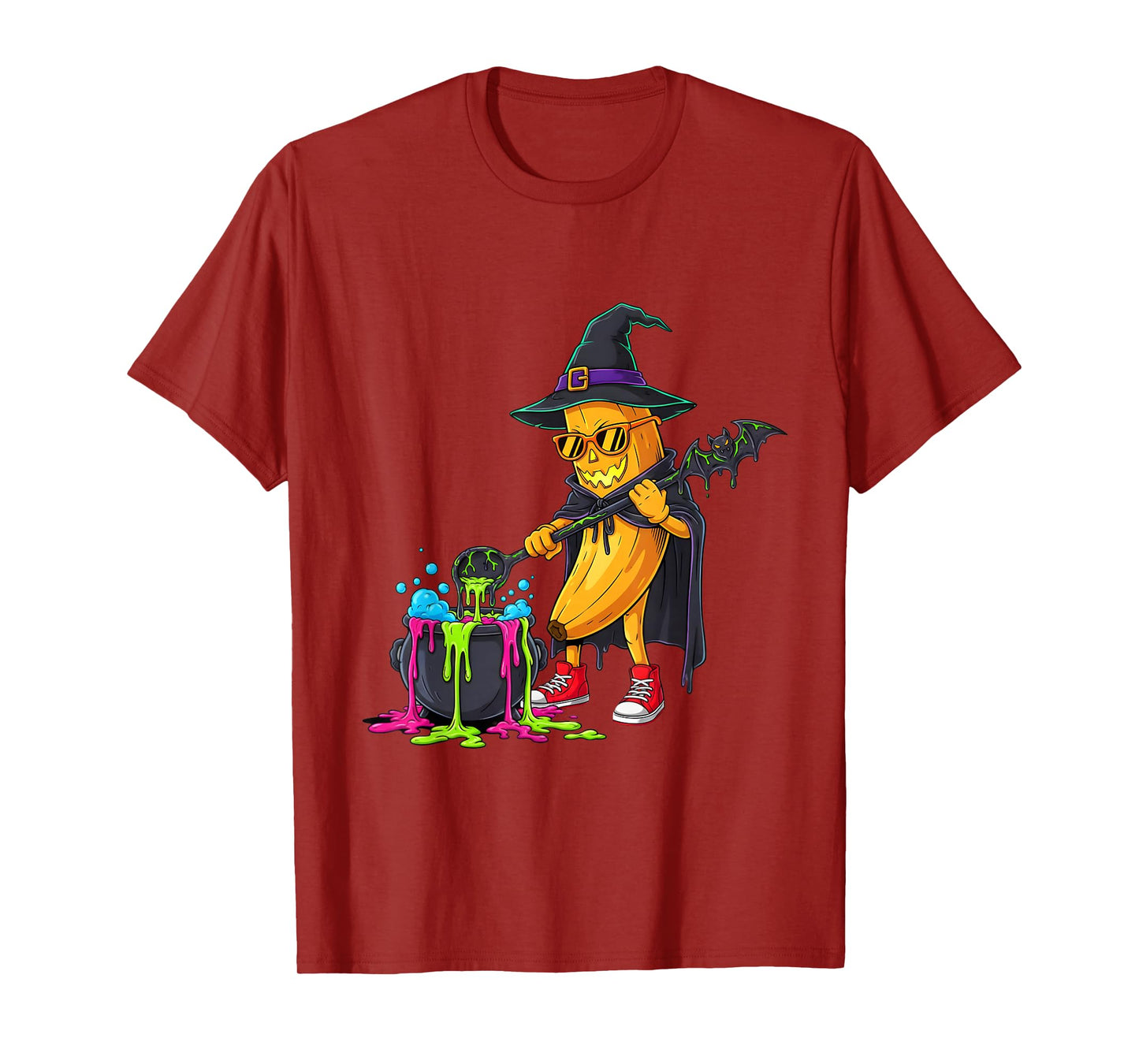 Cool Banana Witch Cauldron Halloween Costume T-Shirt