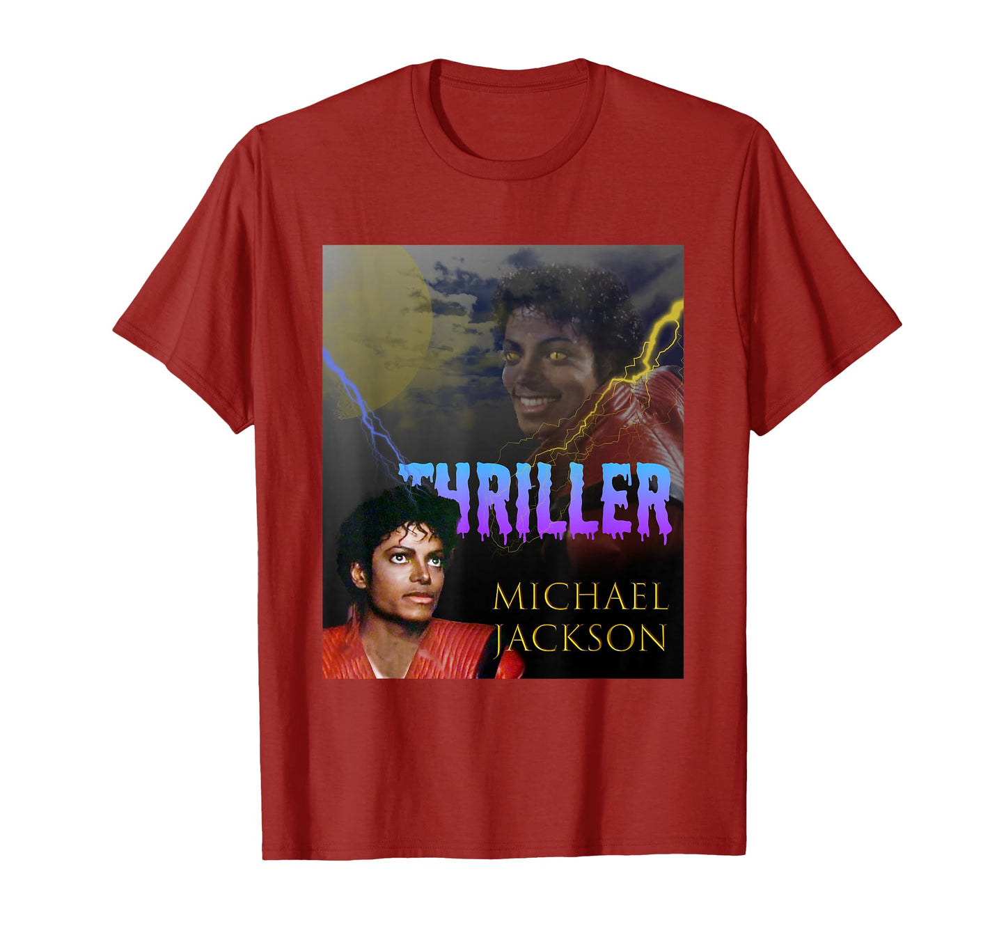 The King of POP MJ-067 Thriller Unisex-Child T-Shirt, Black, Small, Short Sleeve, Classic Fit, Polyester 100%