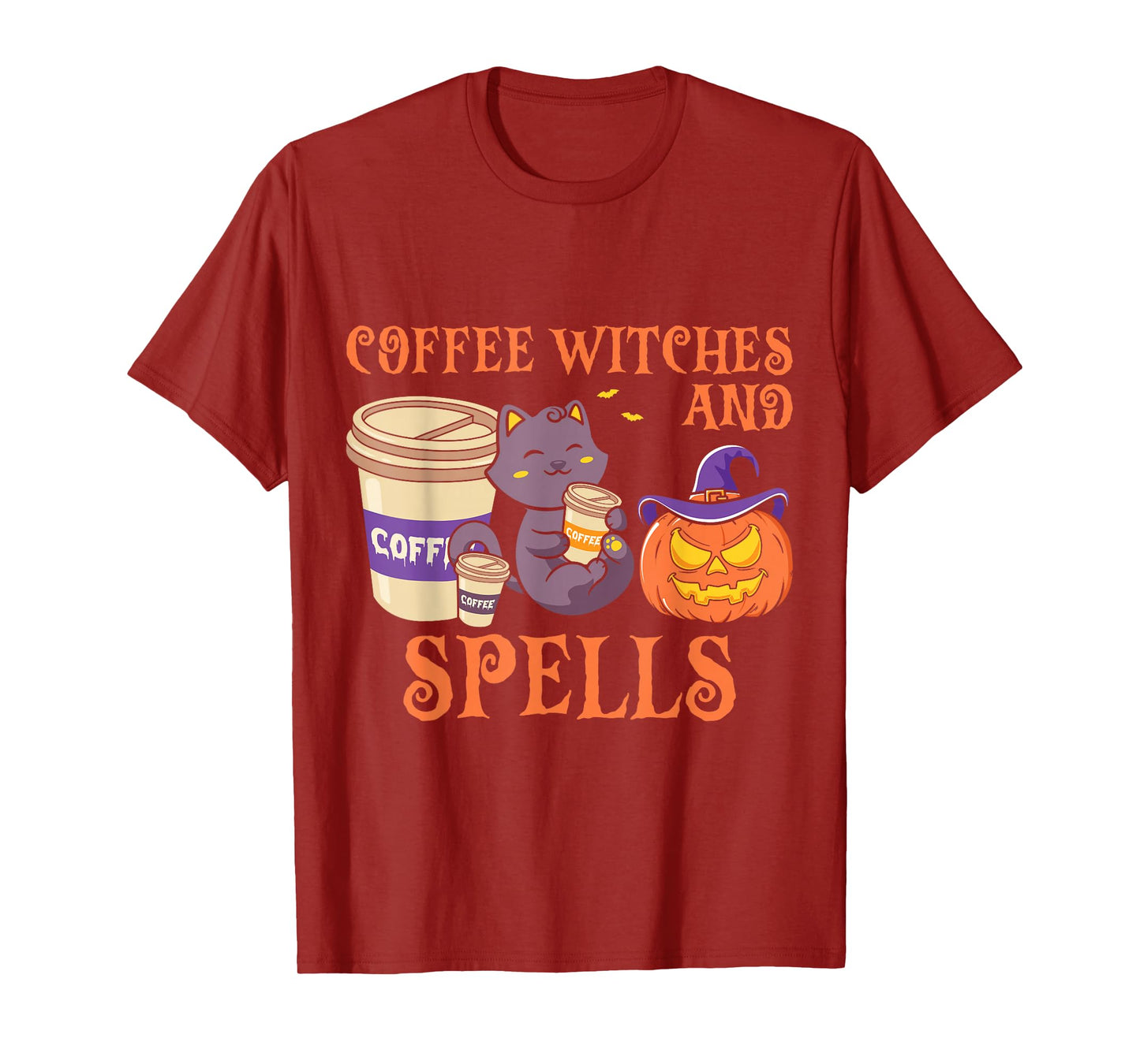Coffee Witches and Spells Halloween T-Shirt T-Shirt
