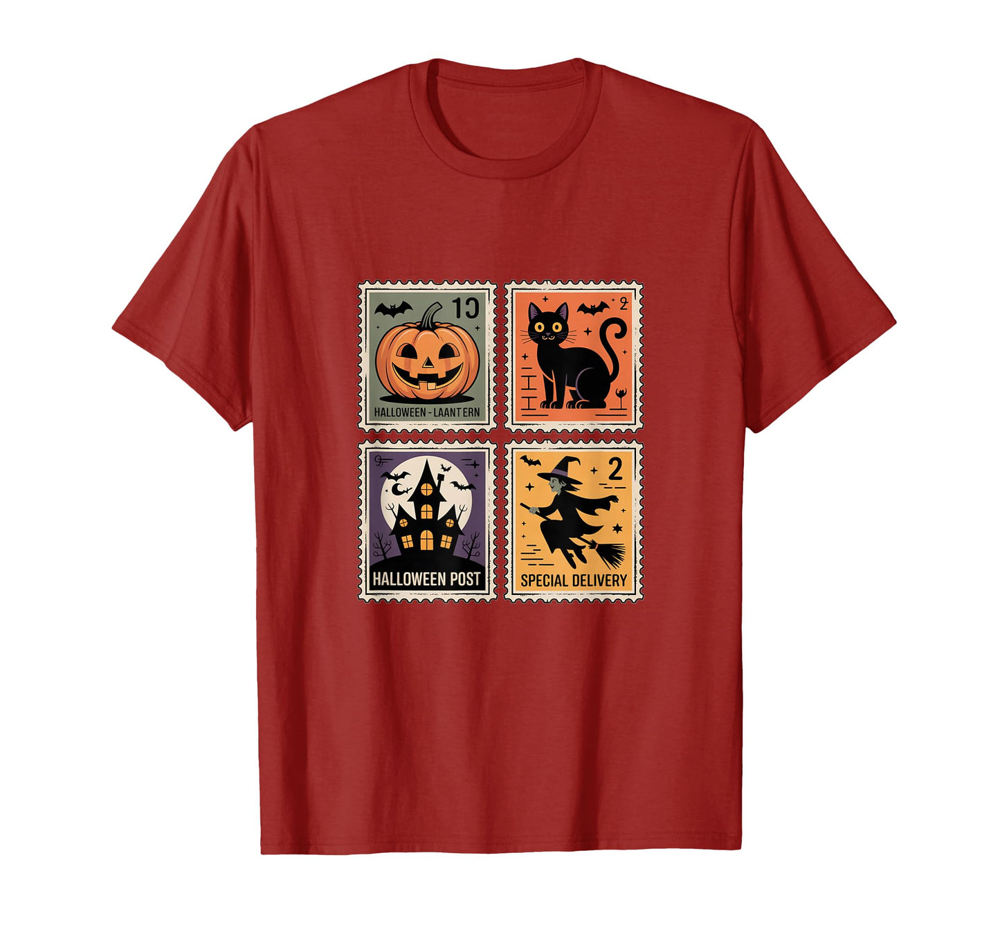 Vintage Halloween Postage Stamp Retro Spooky Stamp Collector T-Shirt