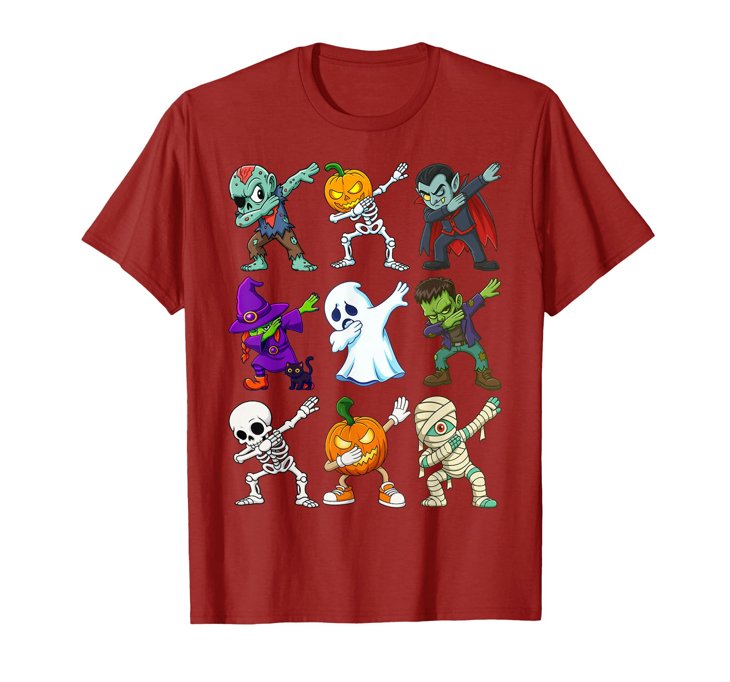 Dabbing Halloween Boys Skeleton Zombie Scary Pumpkin Mummy T-Shirt
