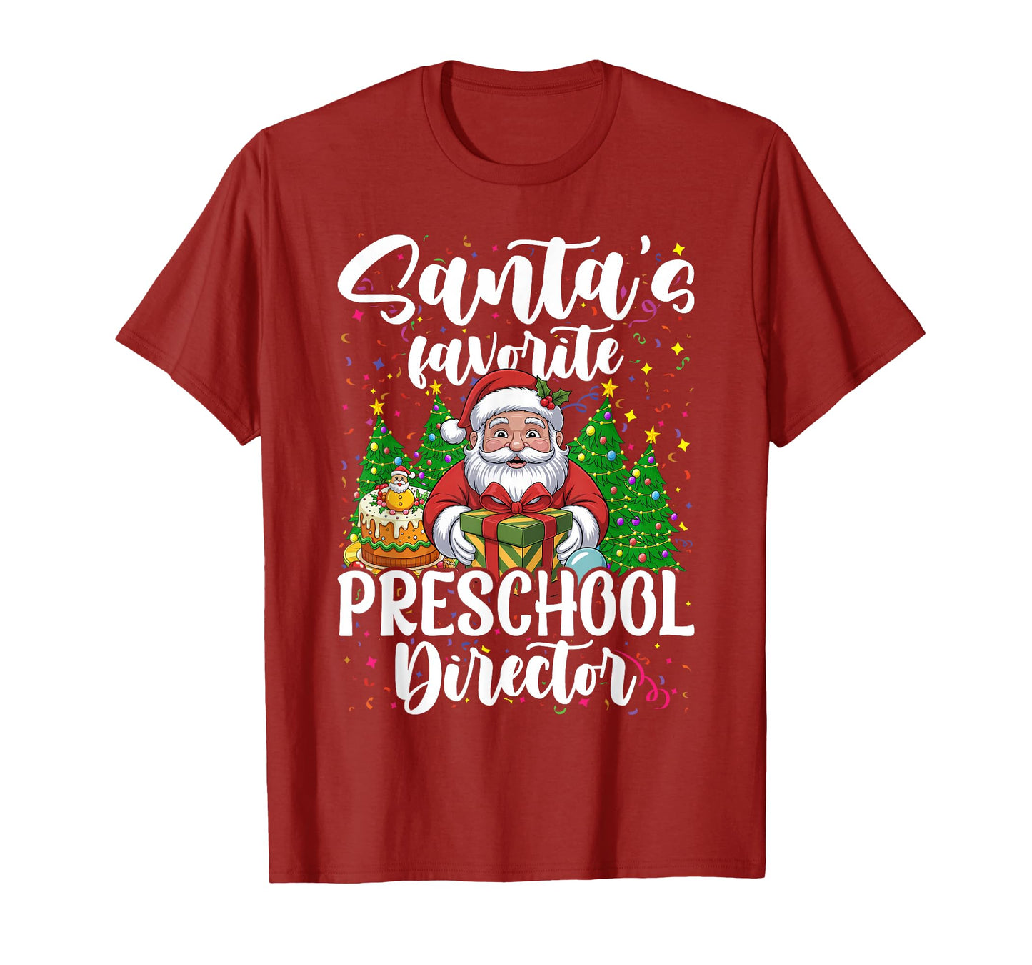 Xmas Santa's Favorite Preschool Director Christmas T-Shirt