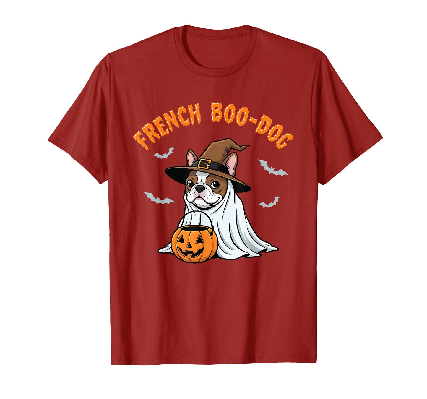 French Boo-Dog Halloween Cute Ghost French Bulldog Pumpkin T-Shirt