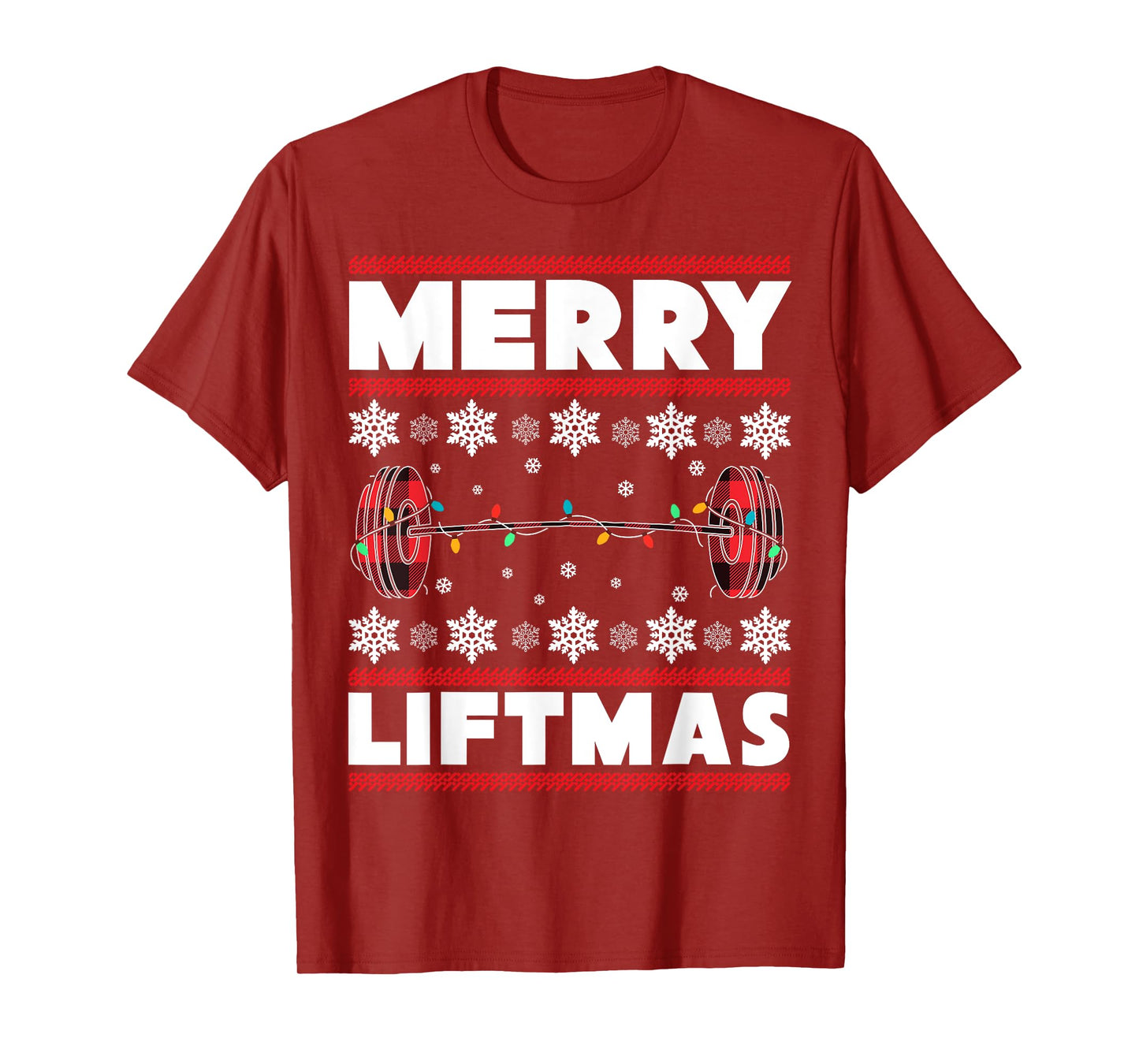 Merry Liftmas Funny Christmas Gym Workout Fitness Gift T-Shirt