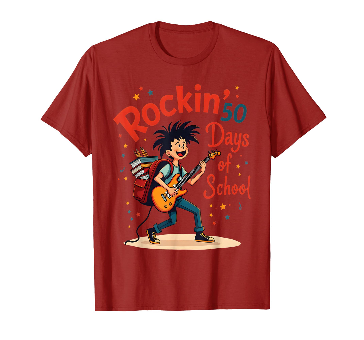 Rockin 50 Days Of School Celebration Fun T-Shirt