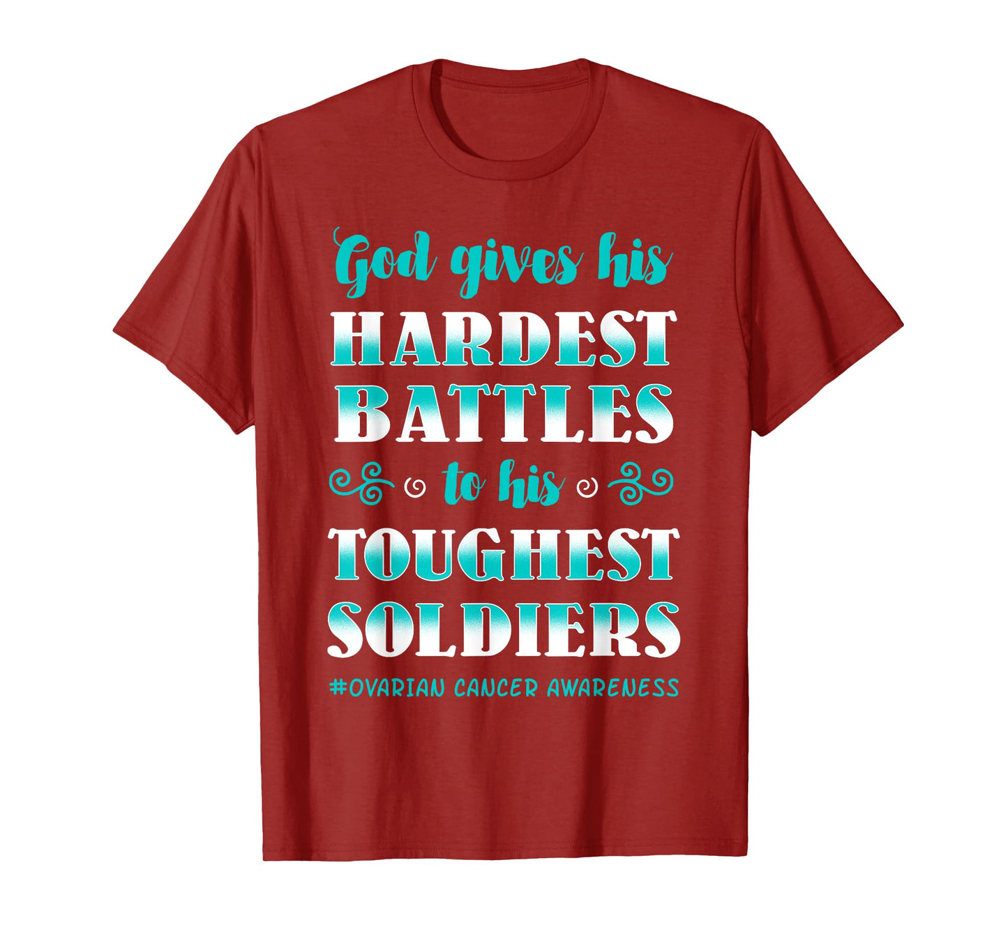 Ovarian Cancer Awareness Apparel Teal Carcinoma Gynecology T-Shirt
