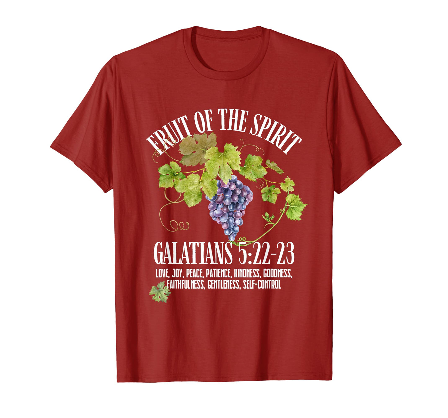 Vintage Grapes Retro Fruit Of The Spirit Bible Christian T-Shirt
