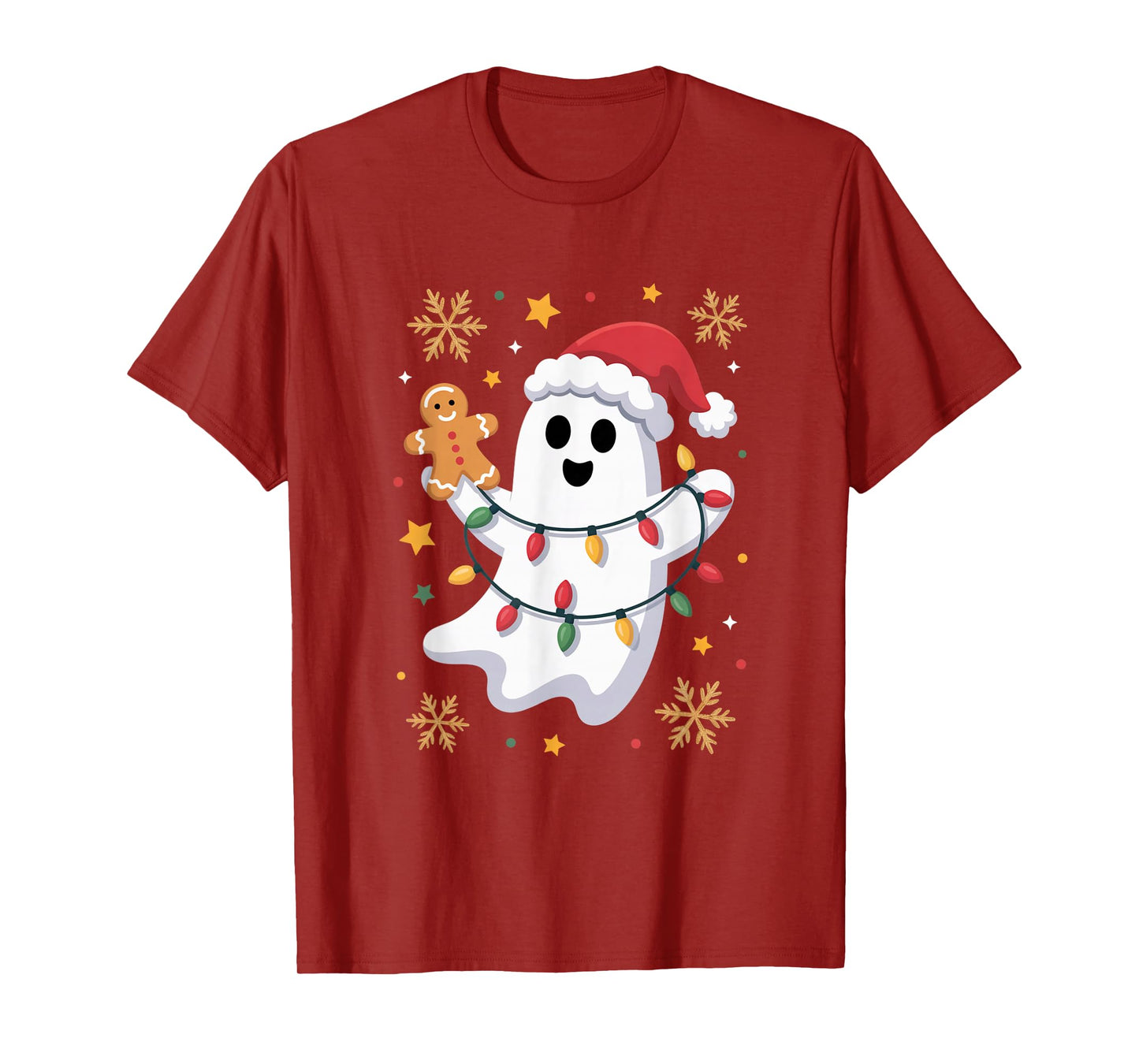 Ghost Christmas Santa Spooky Christmas T-Shirt