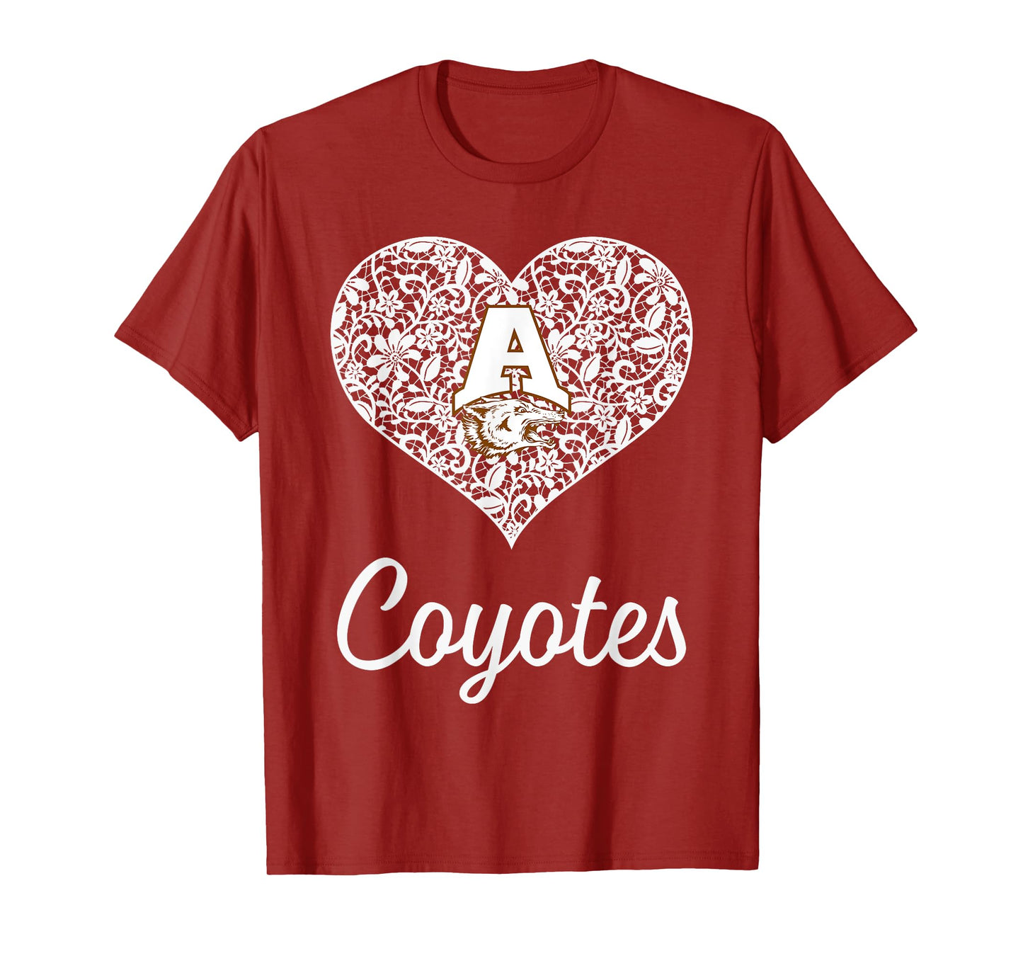 Alice Coyotes Logo Lace Heart HS T-Shirt
