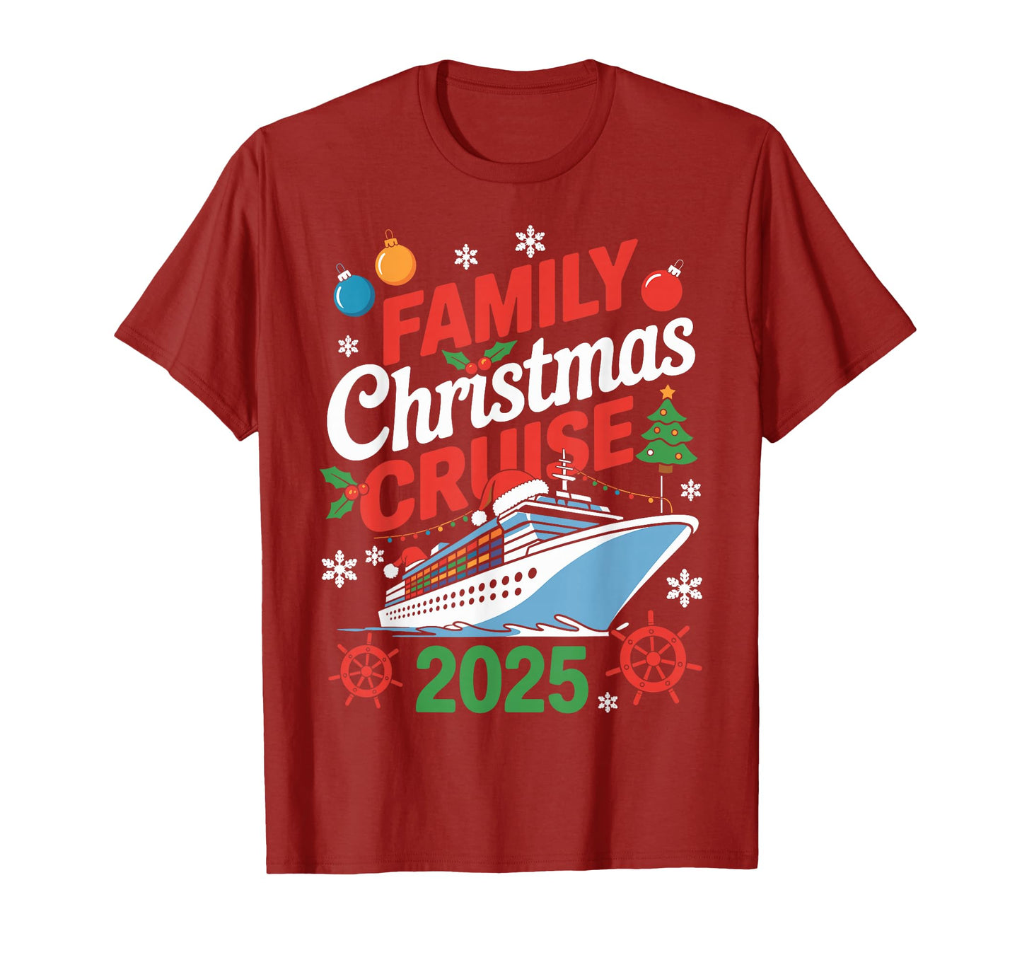 Family Christmas Cruise 2025 Holiday Vacations for Men Women T-Shirt