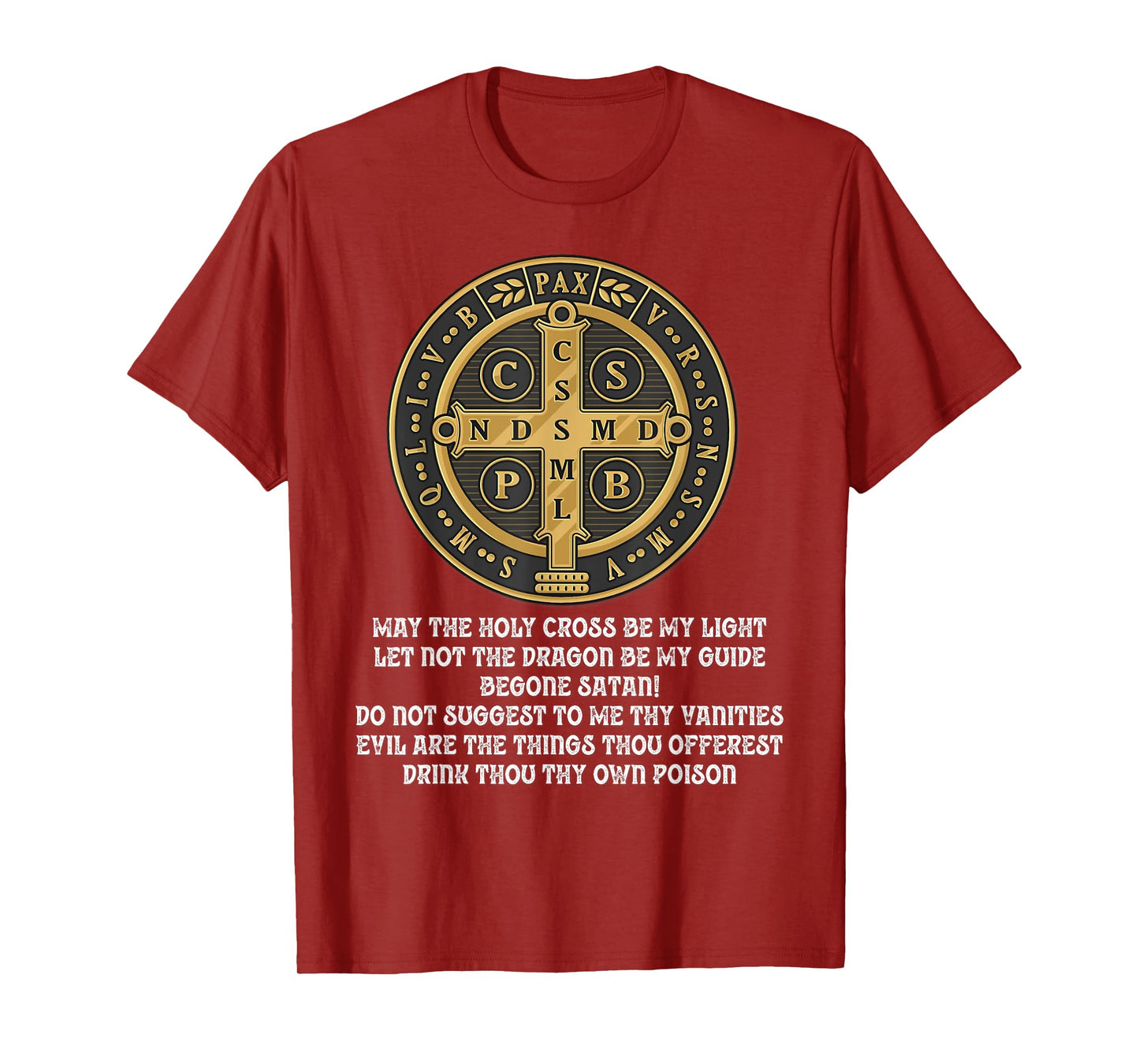 Saint Benedict Medal Traditional Latin Catholic T-Shirt
