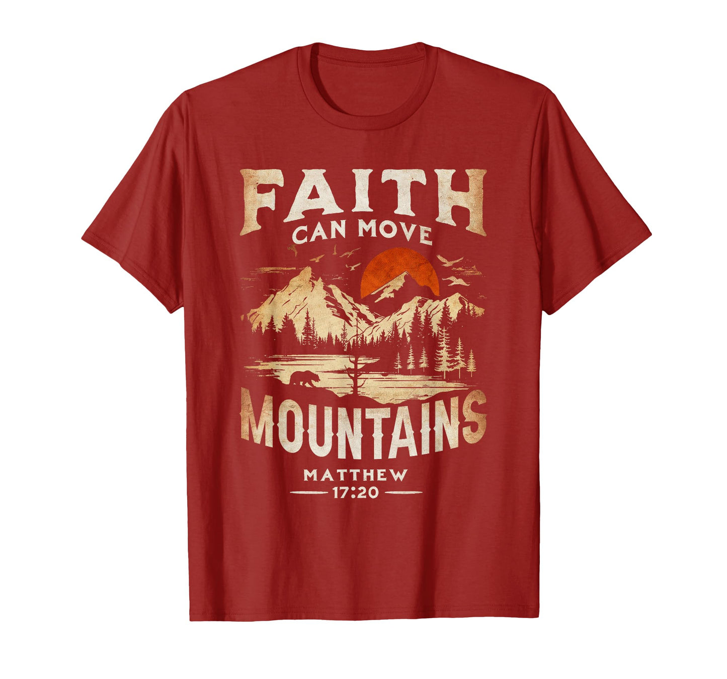 Faith Can Move Mountains Classic Art Western Matthew 17:20 T-Shirt