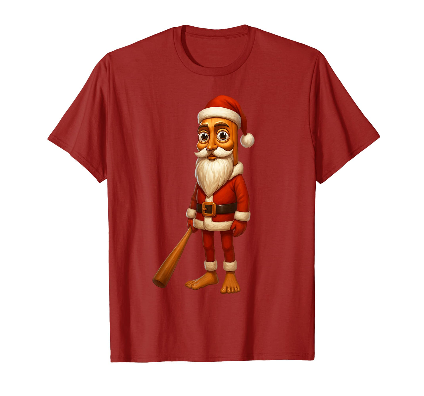 Hilarious Christmas Costume Tung Sahur Santa Brainrot Meme T-Shirt