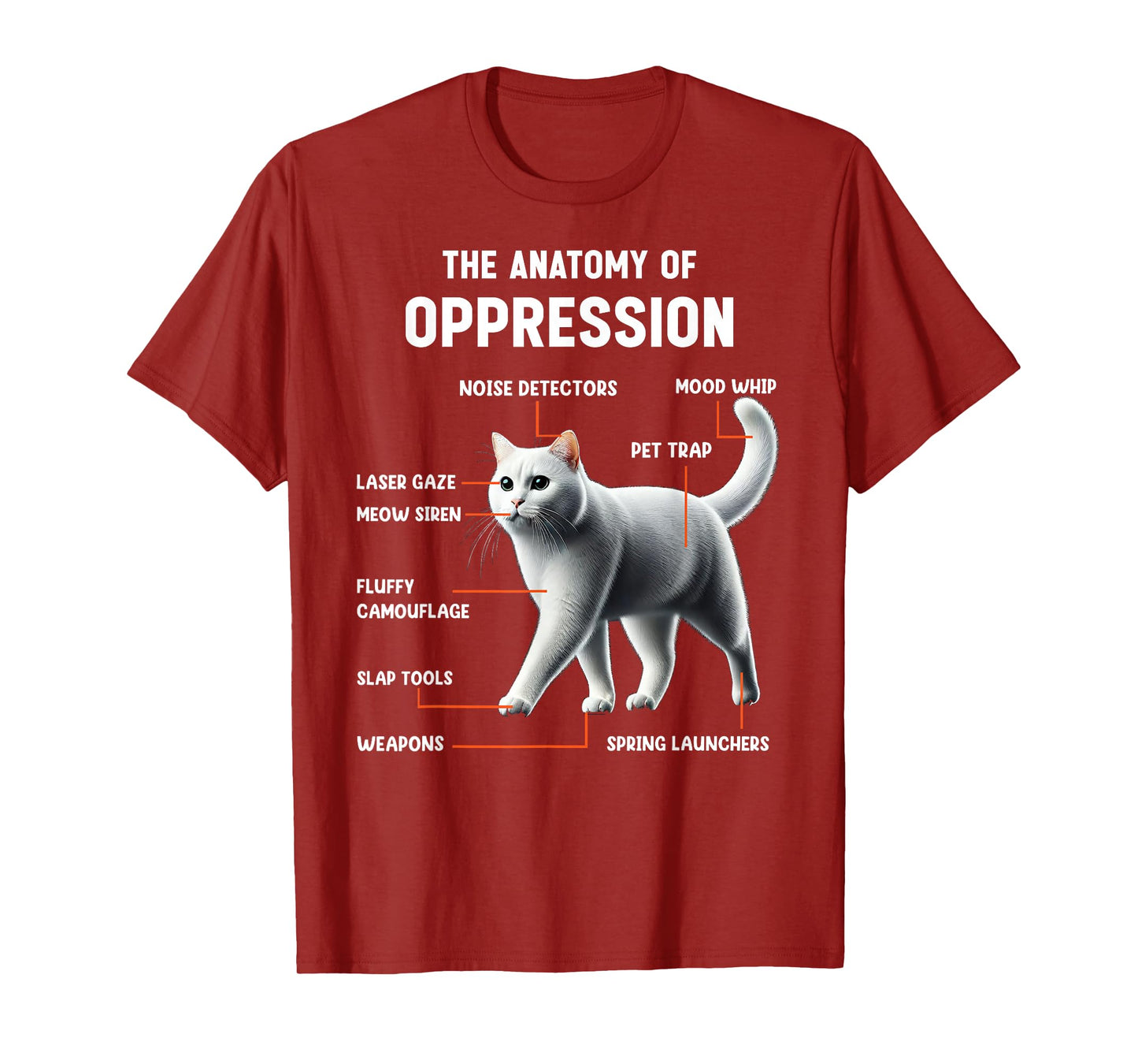 The Anatomy of Oppression Sarcastic Cat T-Shirt