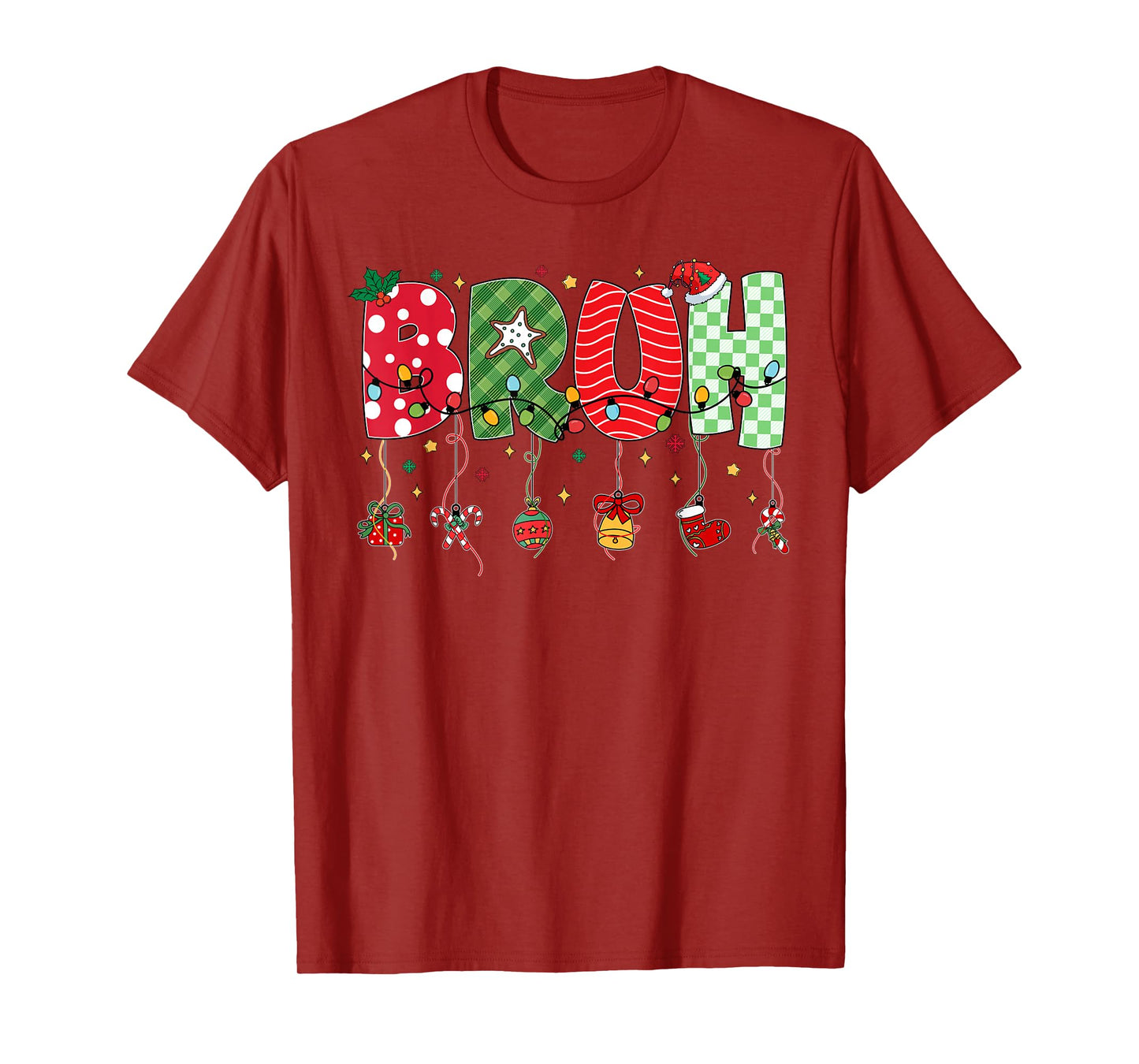 Merry Christmas Bruh Funny Matching Family Men Women Kids T-Shirt