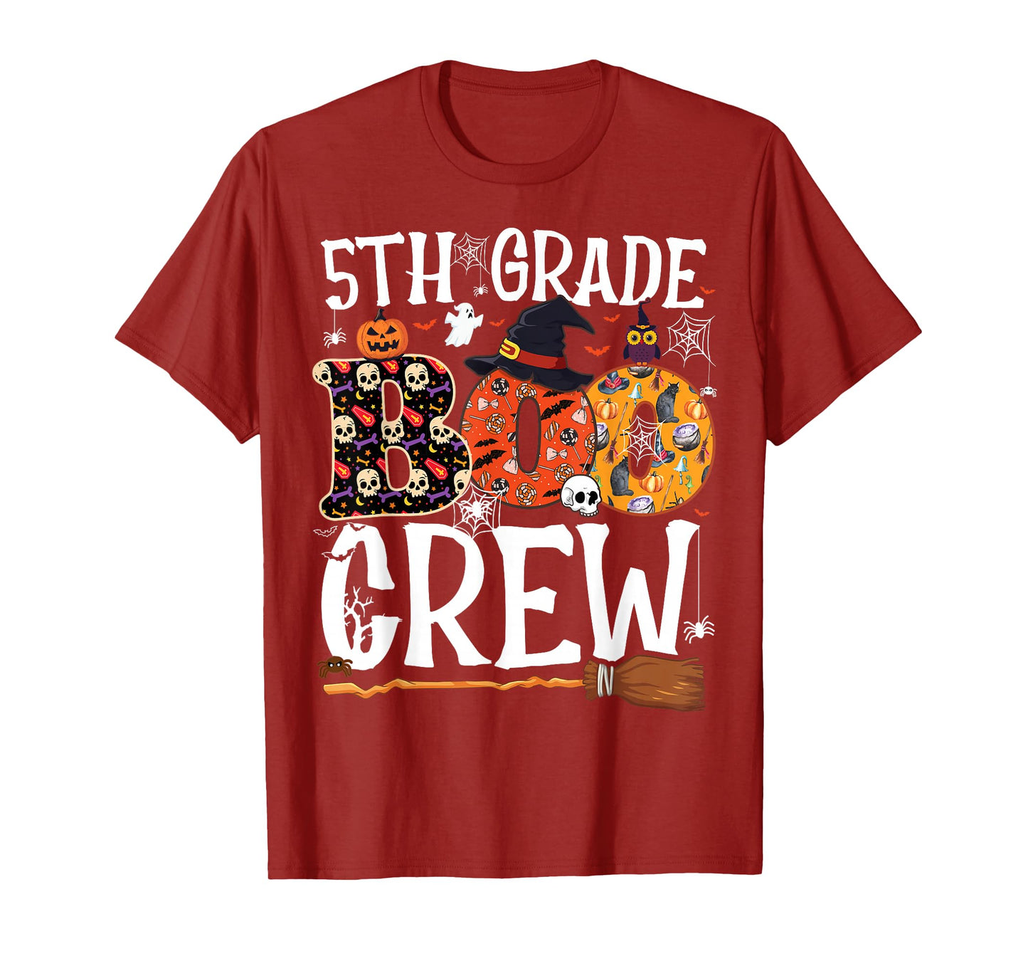 5th Grade Boo Crew Cute Ghost Halloween Teacher Student Kids T-Shirt