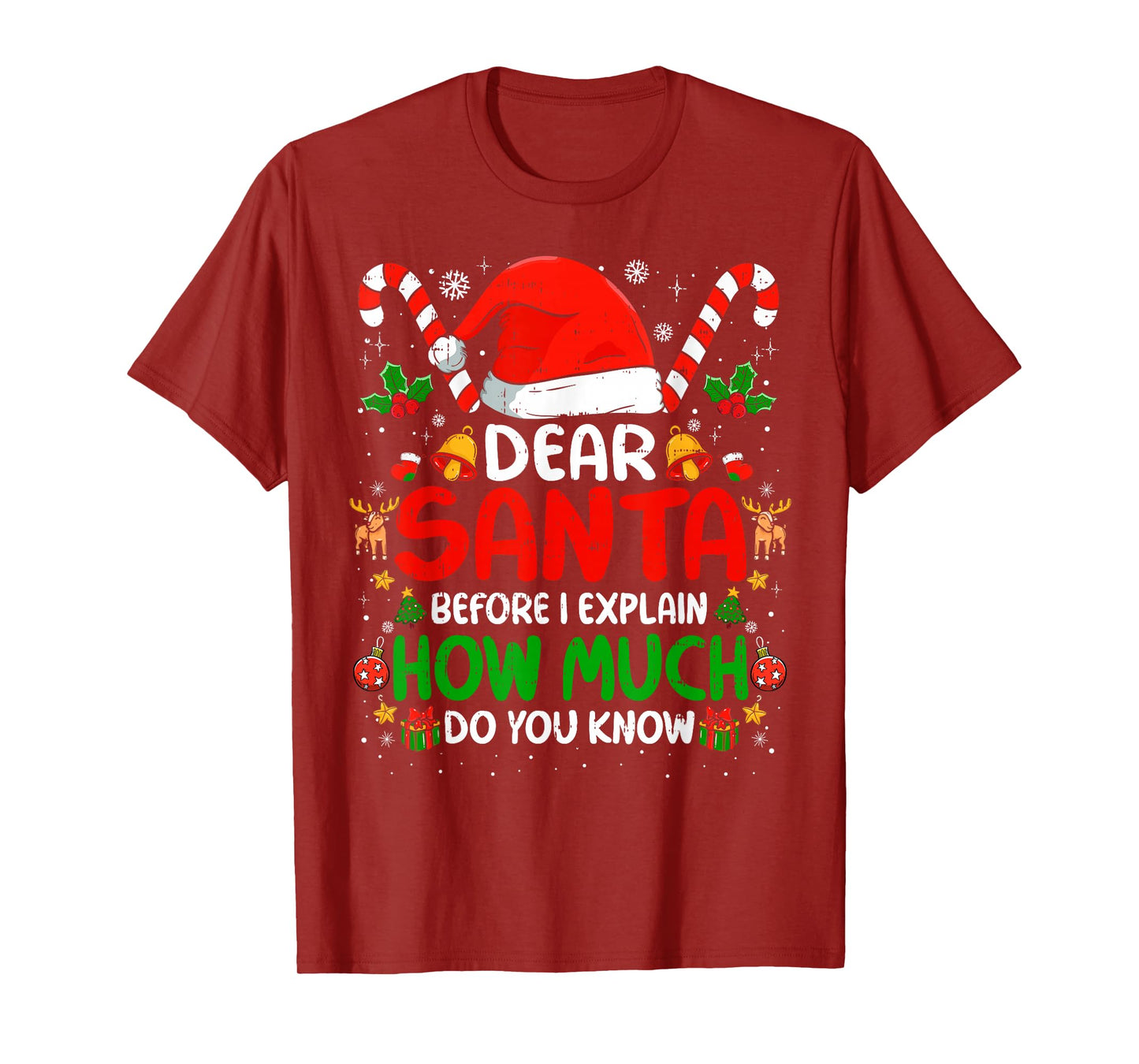 Dear Santa I Can Explain Funny Christmas Shirts Kids Adults T-Shirt
