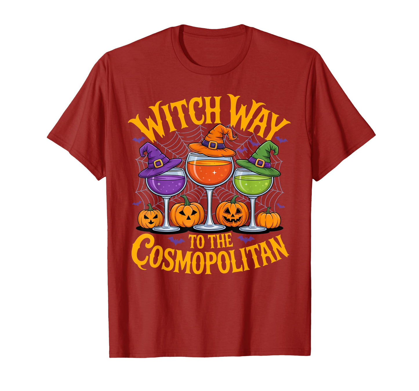 Witch Way to The Cosmopolitan Funny Halloween Drinking T-Shirt