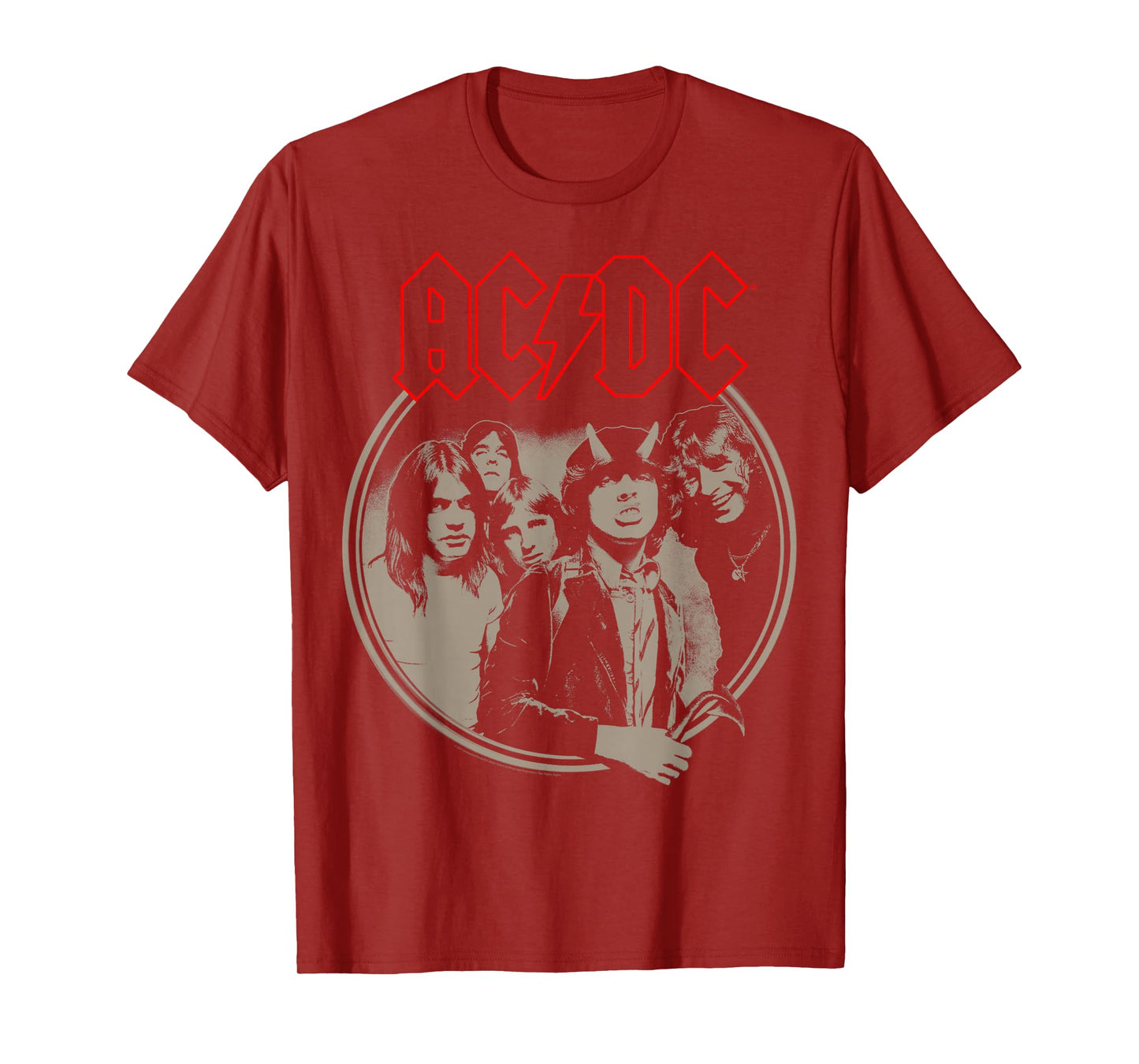 AC/DC - Framed T-Shirt - Unisex-Adults & Kids - Black - Small - Short Sleeve - Classic Fit - Rock Music Fans