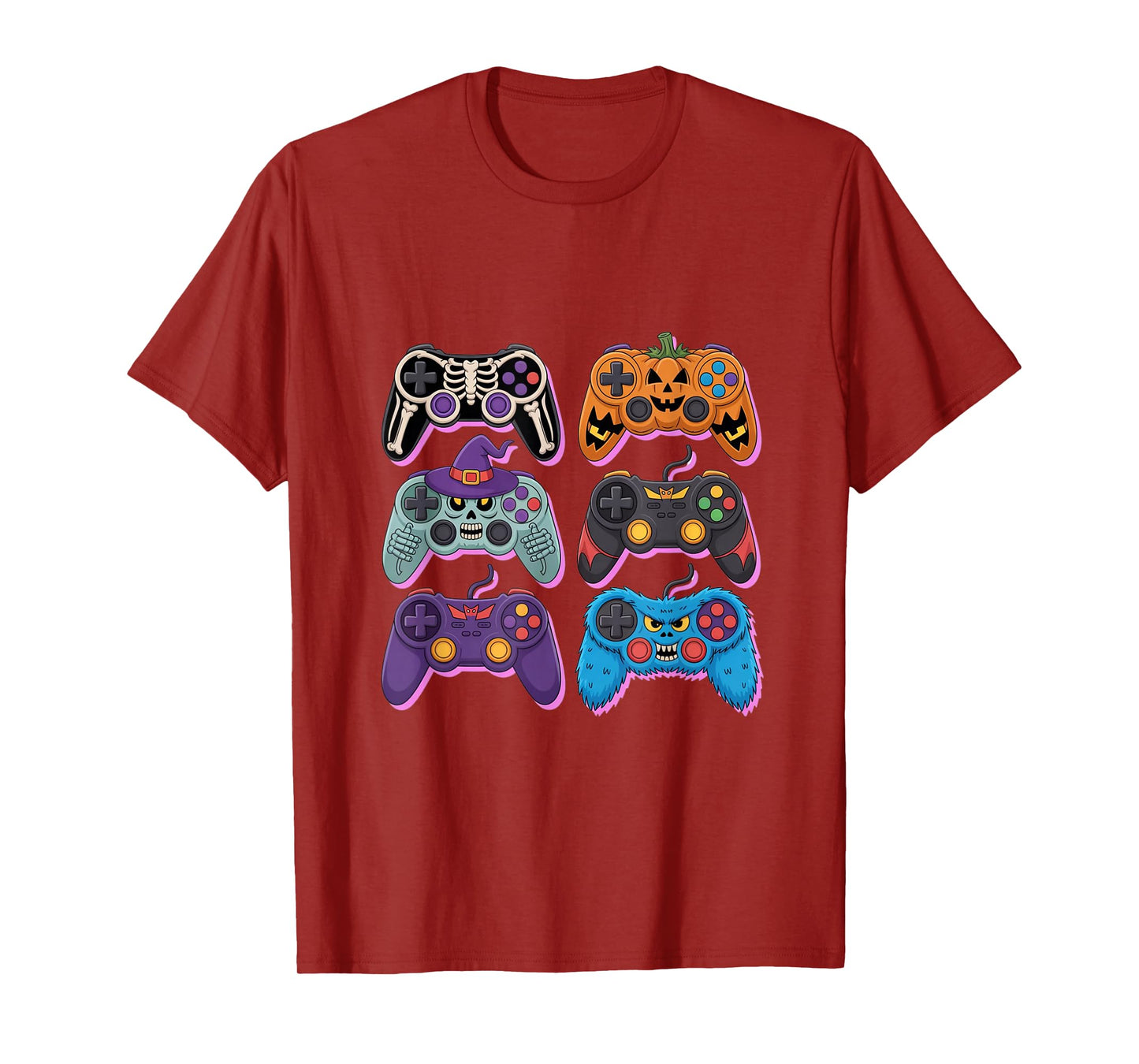Halloween Skeleton Zombie Gaming Controllers Mummy Boys Kids T-Shirt