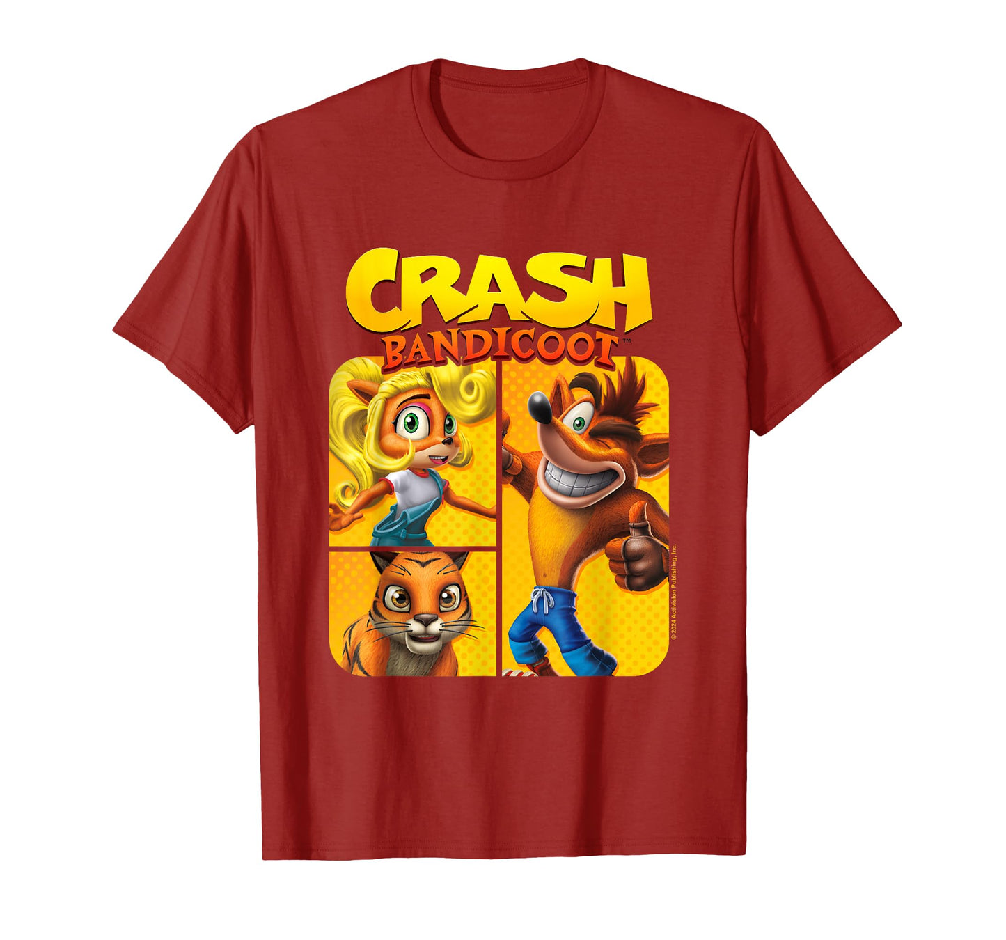 Crash Bandicoot & Friends Vintage Character Panels T-Shirt