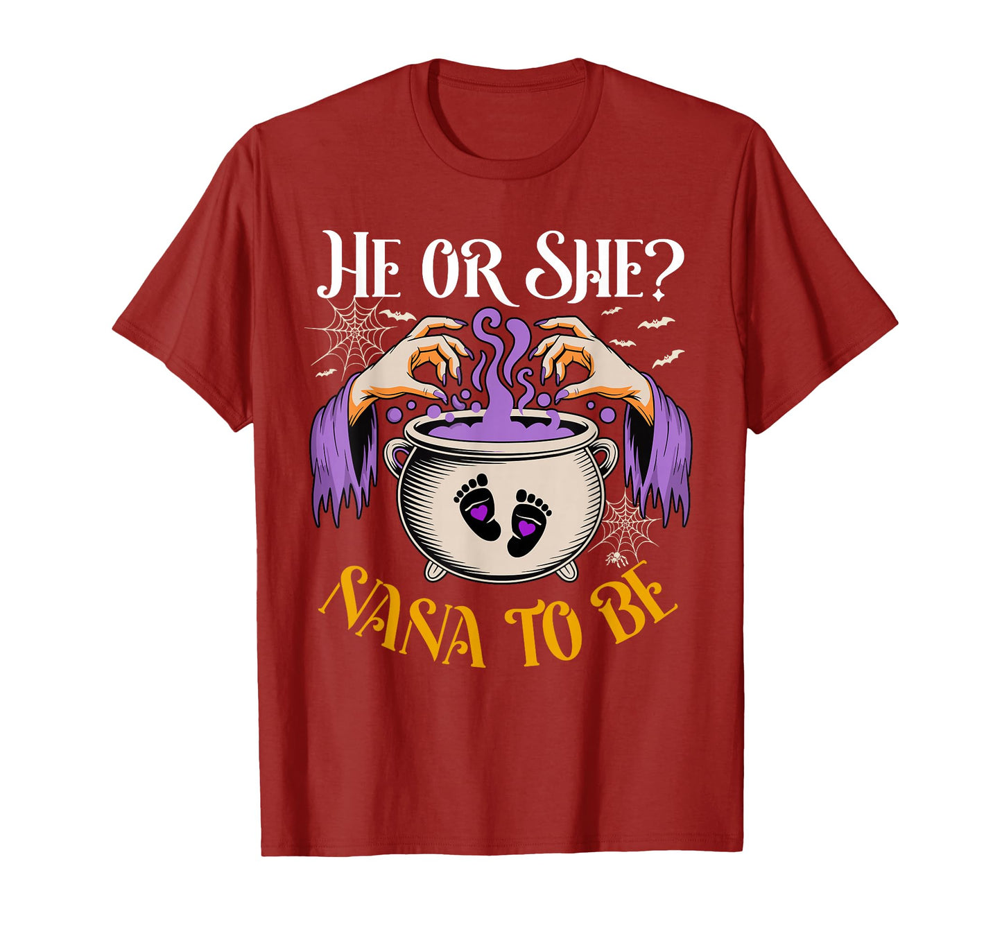 He Or She Nana to Be Baby Reveal Halloween Costume T-Shirt