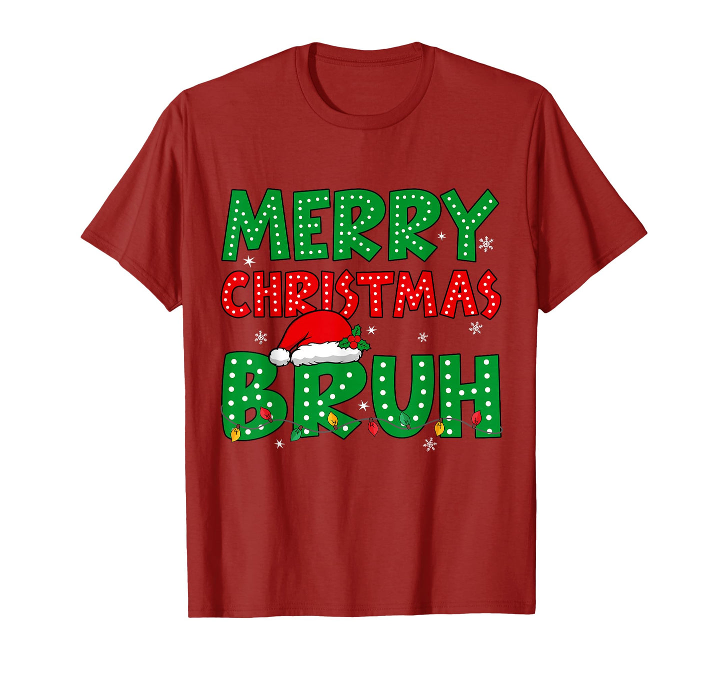 Bruh Meme Funny Saying Bro Greeting Teens Boys Men Christmas T-Shirt