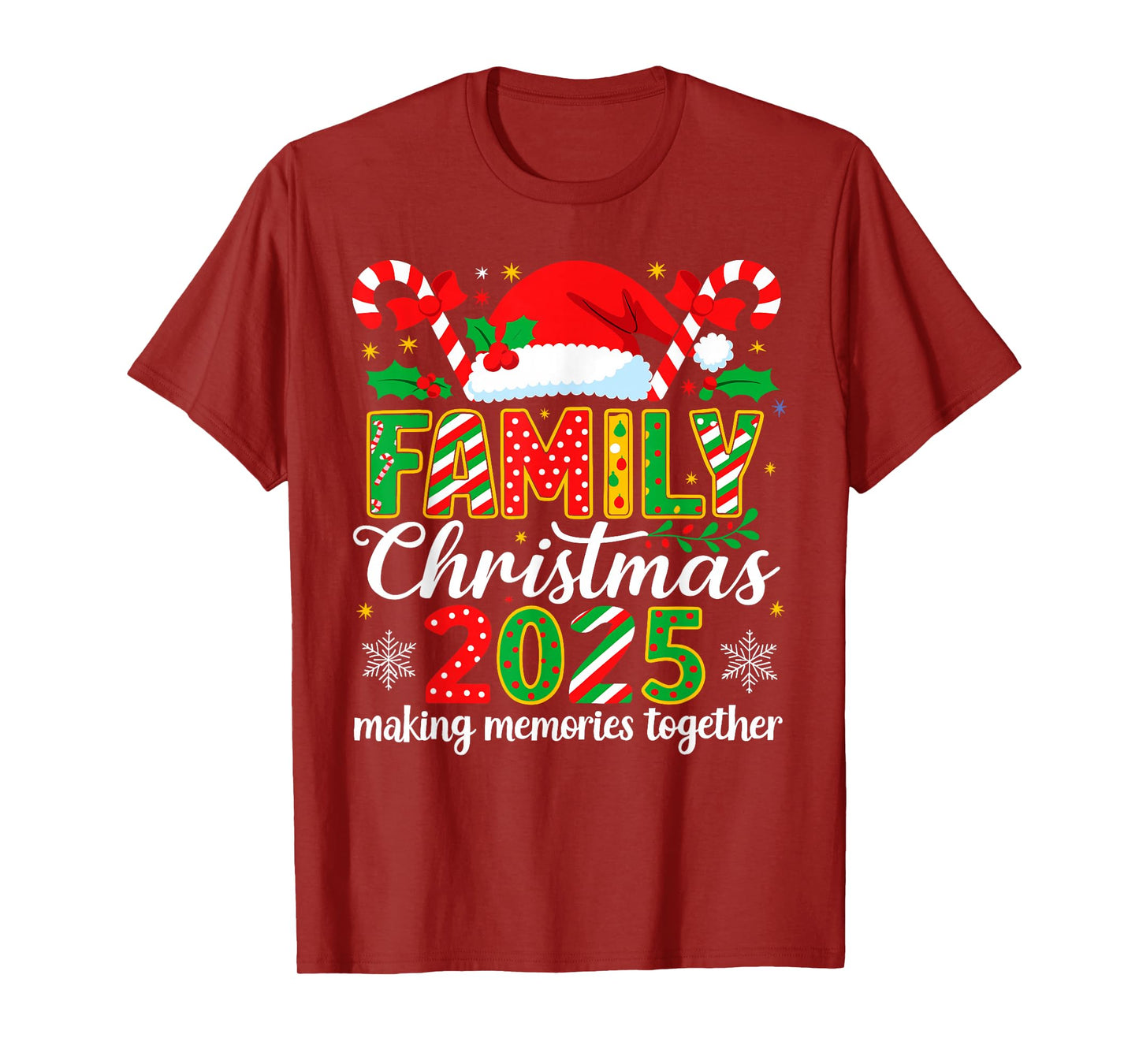 Family Christmas 2025 Matching Outfit Xmas Squad Santa T-Shirt