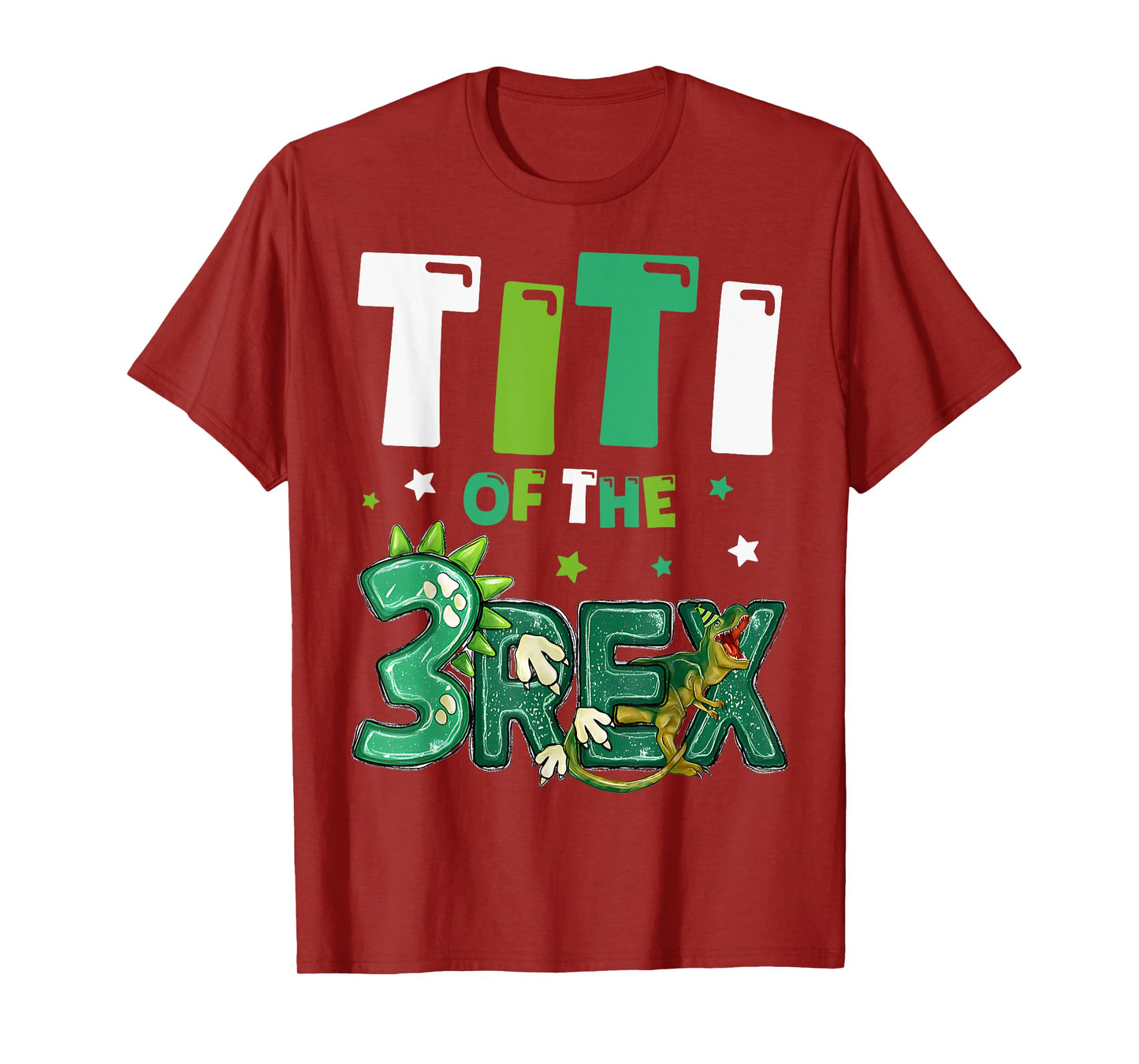 Titi of the Three Rex Birthday Dinosaur Family Matching T-Shirt