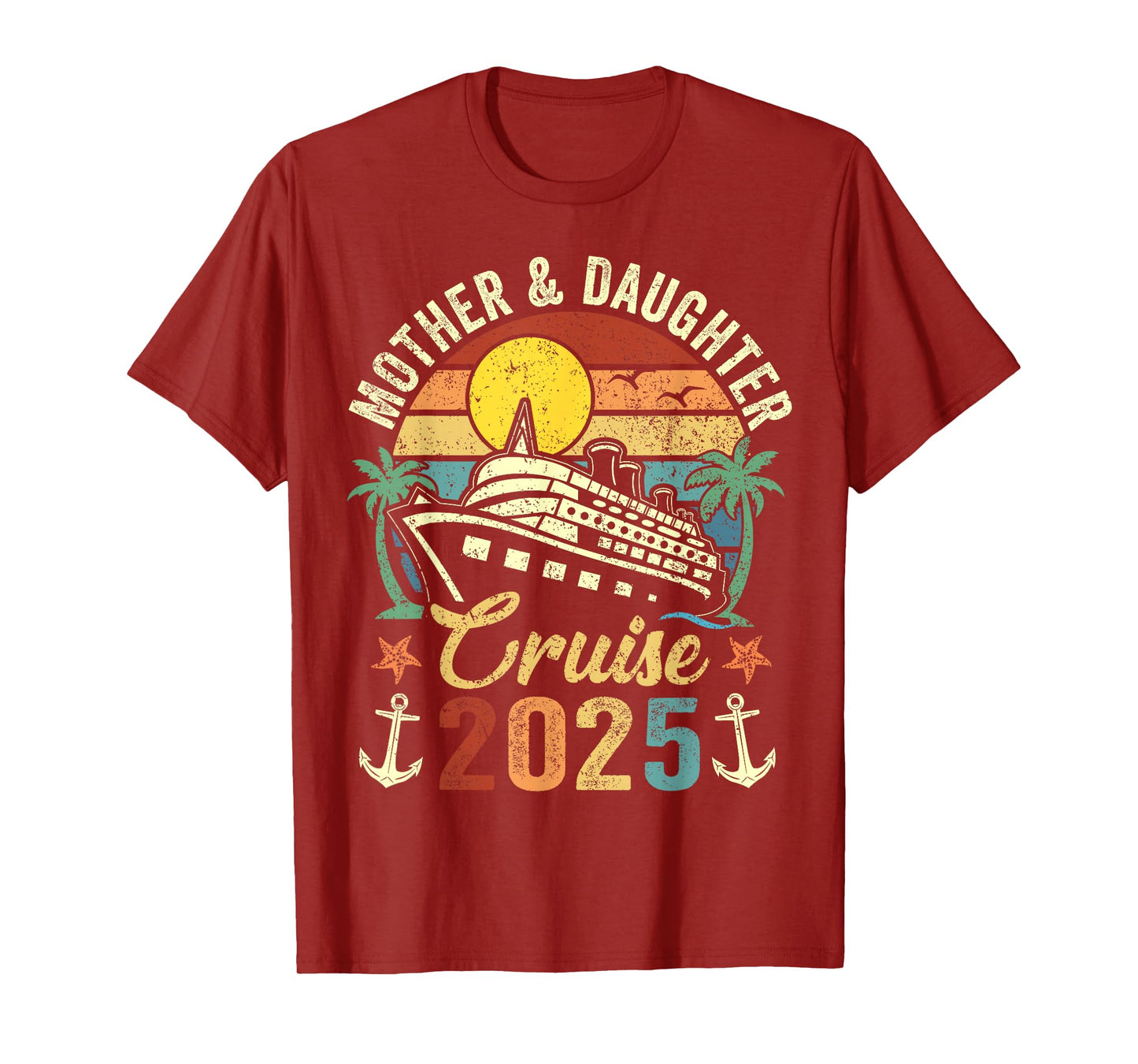 Mother And Daughter Cruise 2025 Family Trip Vacation Vintage T-Shirt