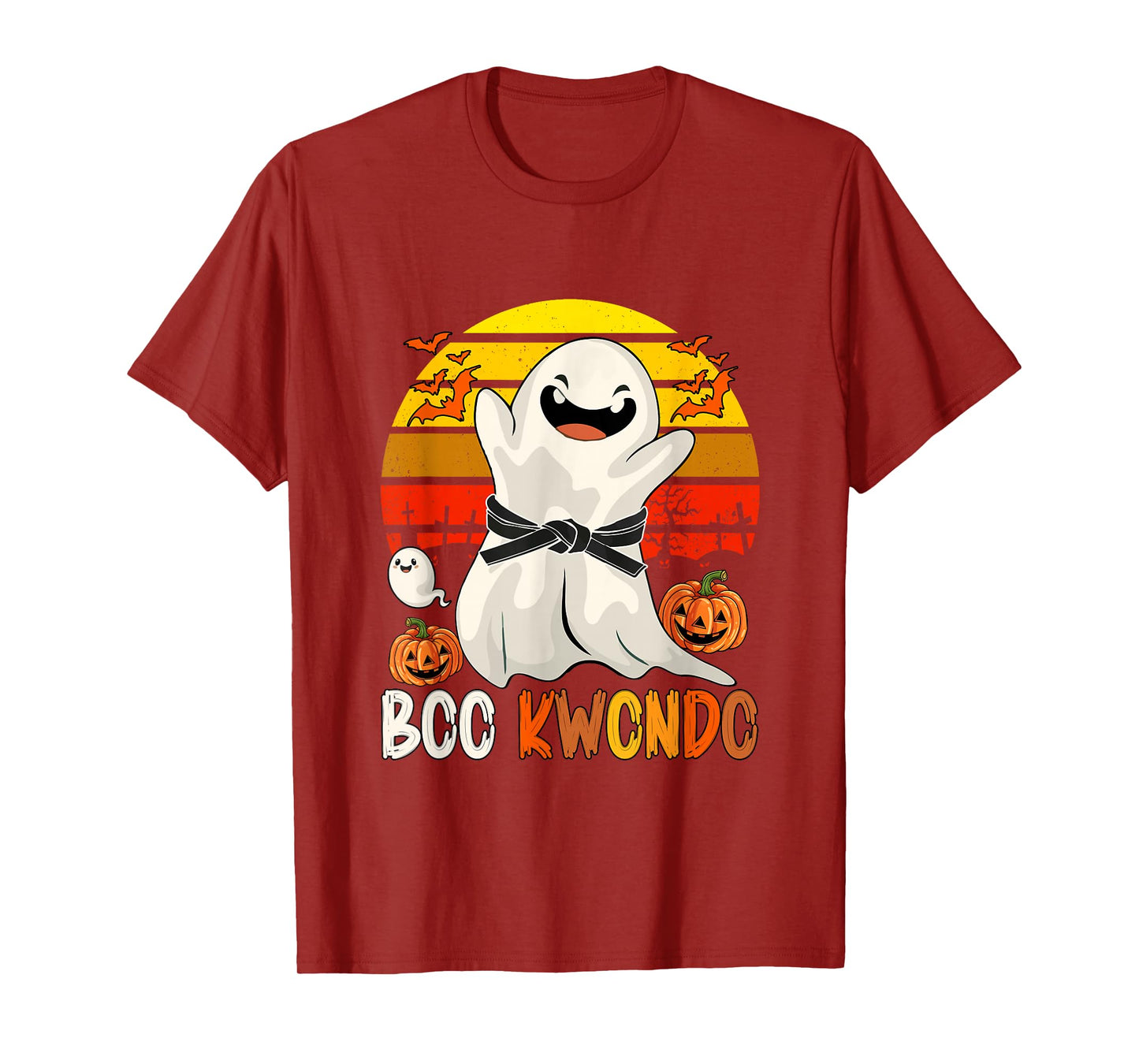 Vintage Boo Taekwondo Halloween Ghost Costume Martial Arts T-Shirt
