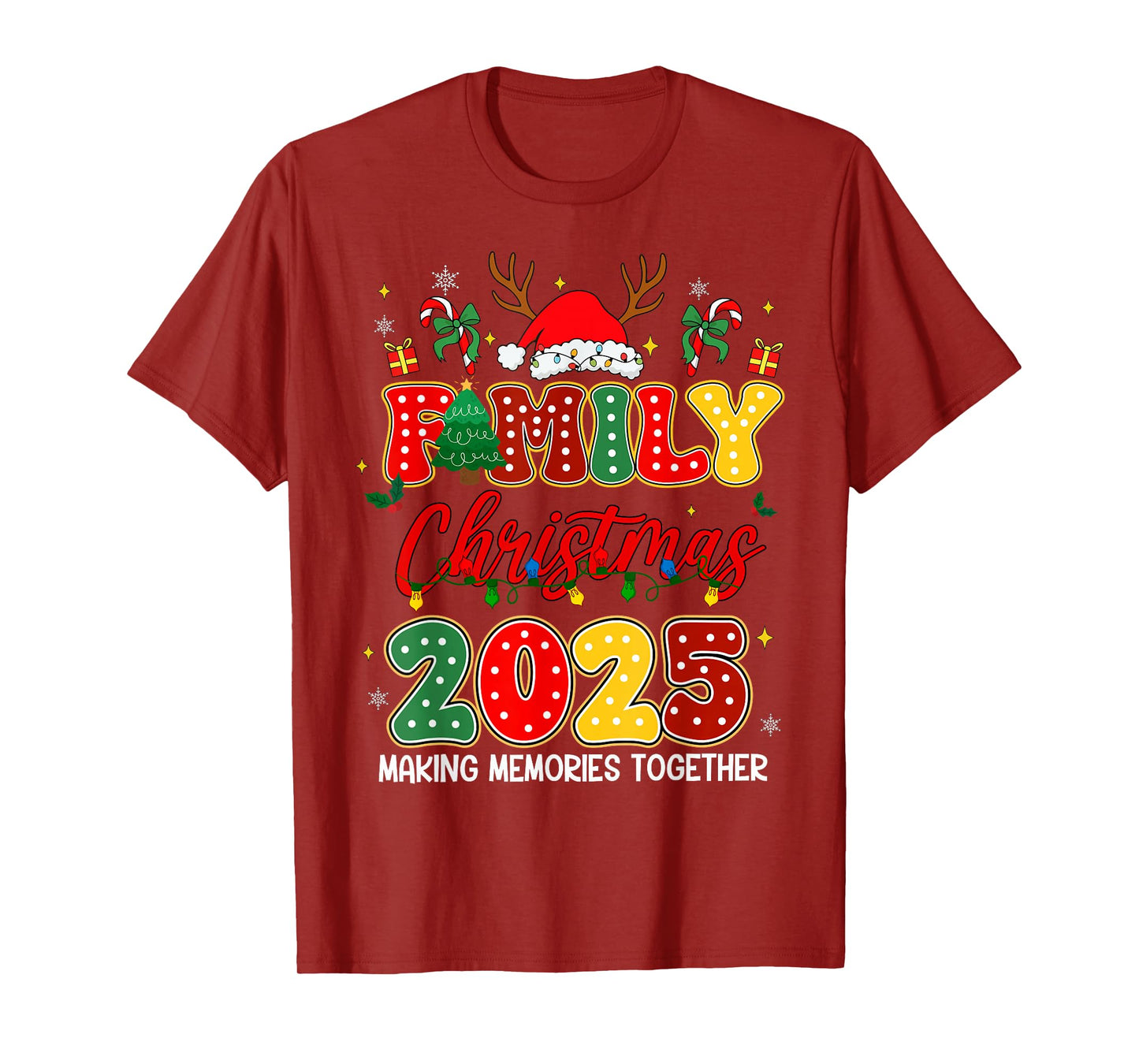 Family Christmas 2025 Matching Outfit Xmas Squad Santa T-Shirt