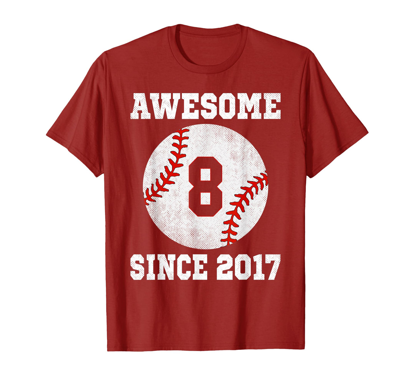 8th Birthday Baseball Player 8 Years Old Vintage Sports T-Shirt