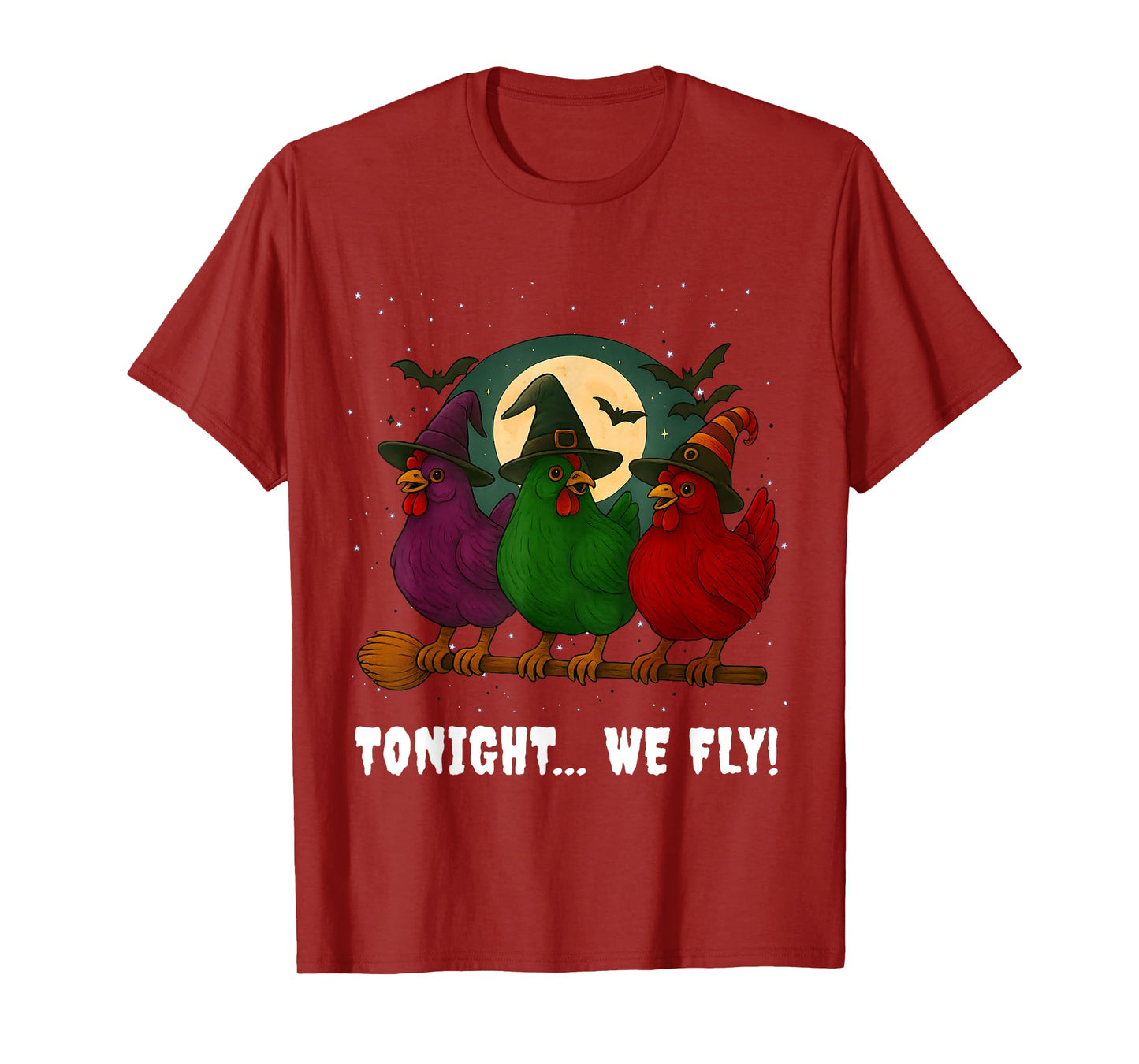 Tonight We Fly Funny Chicken Spooky Season Halloween Costume T-Shirt