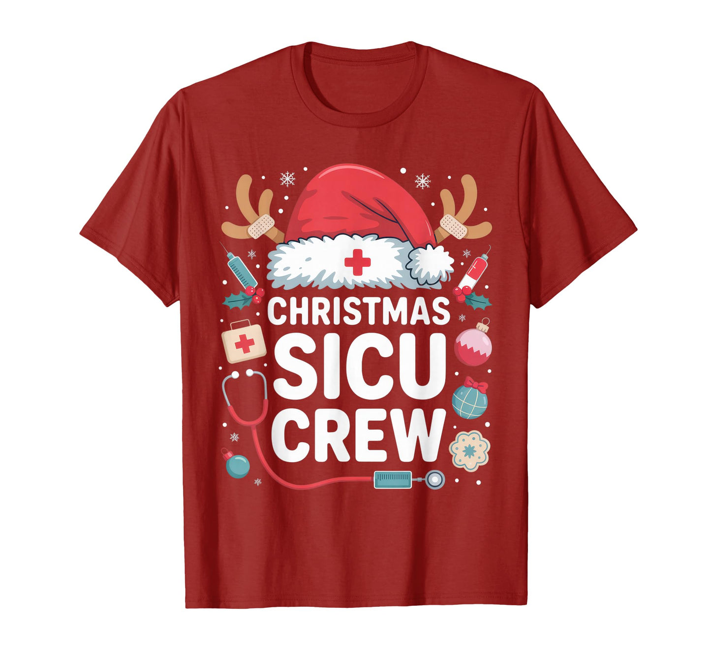 Christmas SICU Crew Holiday Nurse Medical Team T-Shirt