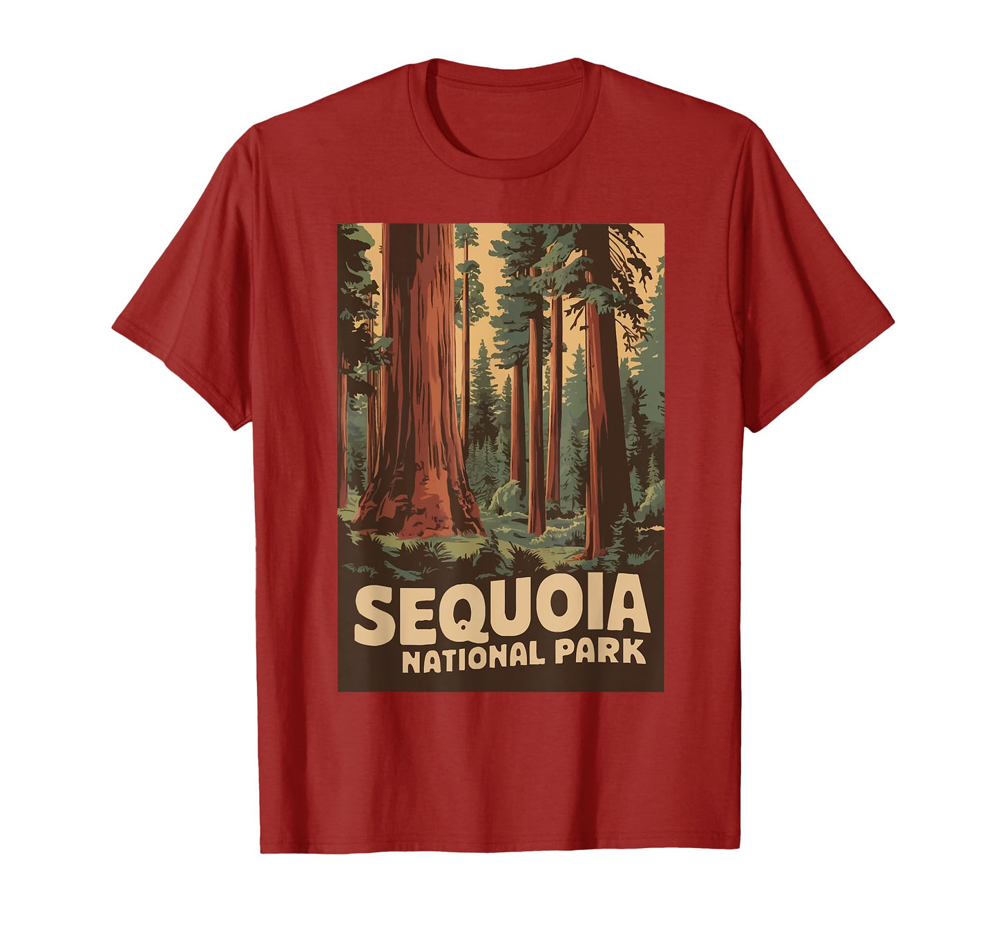 Vintage Sequoia National Park Men Women Kids Camping Hiking T-Shirt