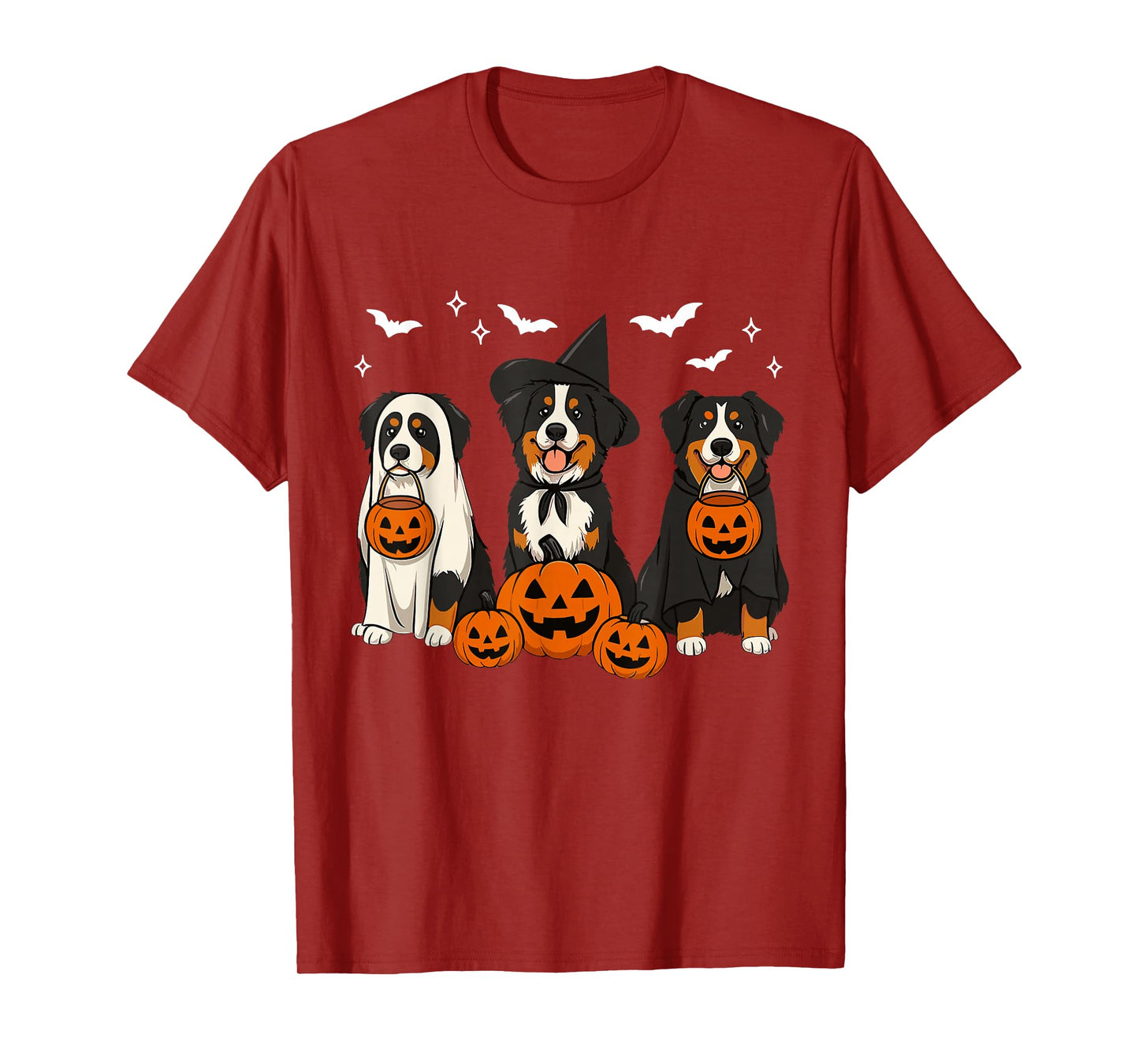 Witch Bernese Mountain Halloween Berner Ghost Dog Mom T-Shirt