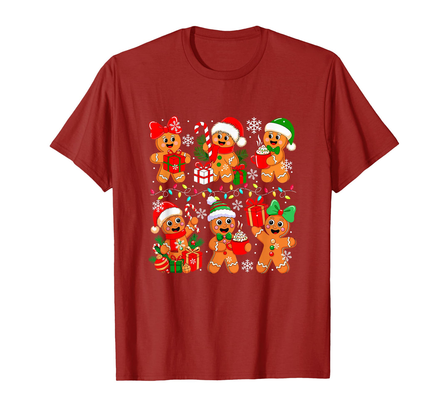 Group Santa Gingerbread Cookies Christmas Baker Baking Lover T-Shirt