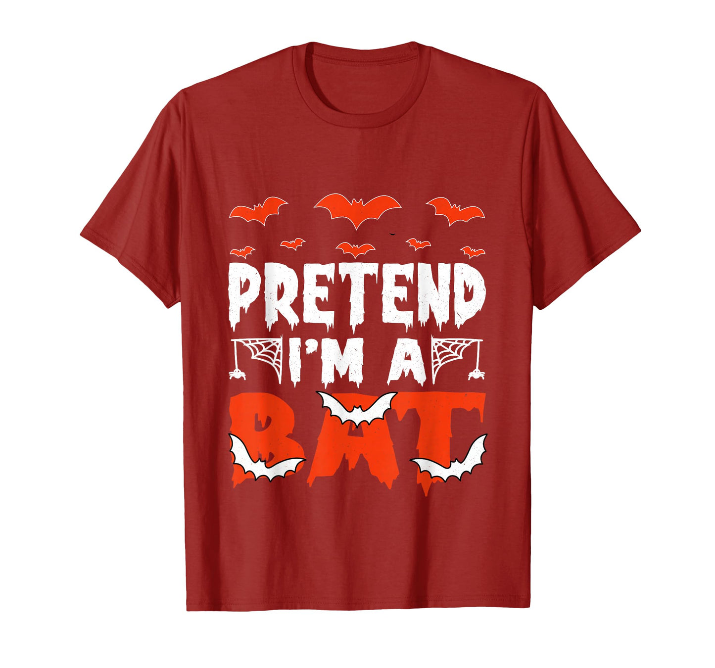 Pretend I'm a Bat Funny Skeleton Halloween Matching Couple T-Shirt