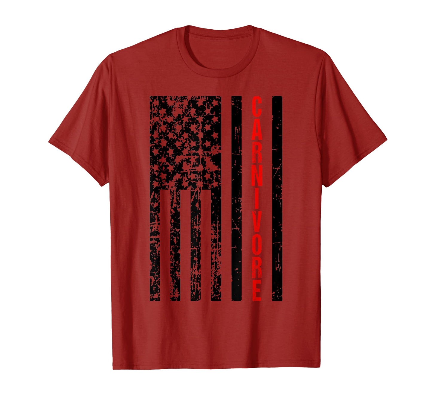 American Flag Carnivore Diet Meat Eater T-Shirt