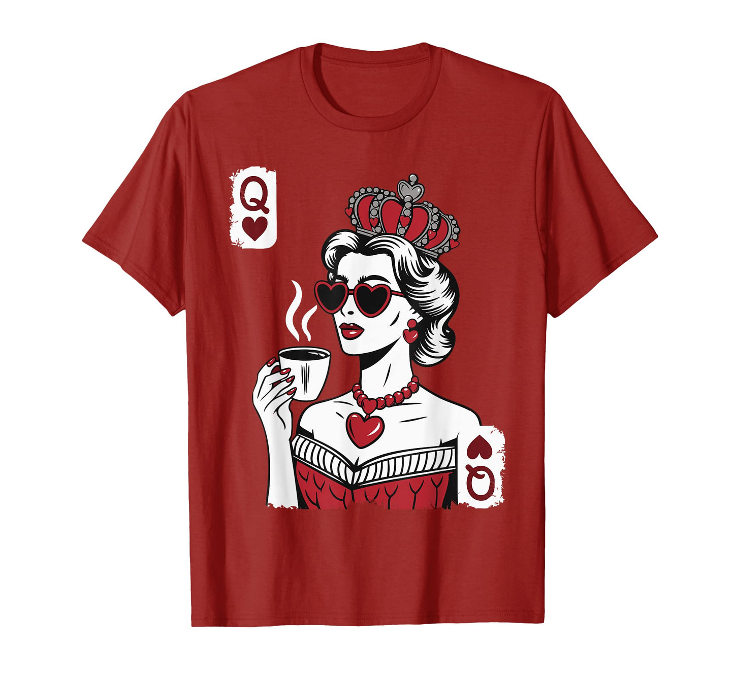 Queen of Hearts for Coffee Lovers T-Shirt