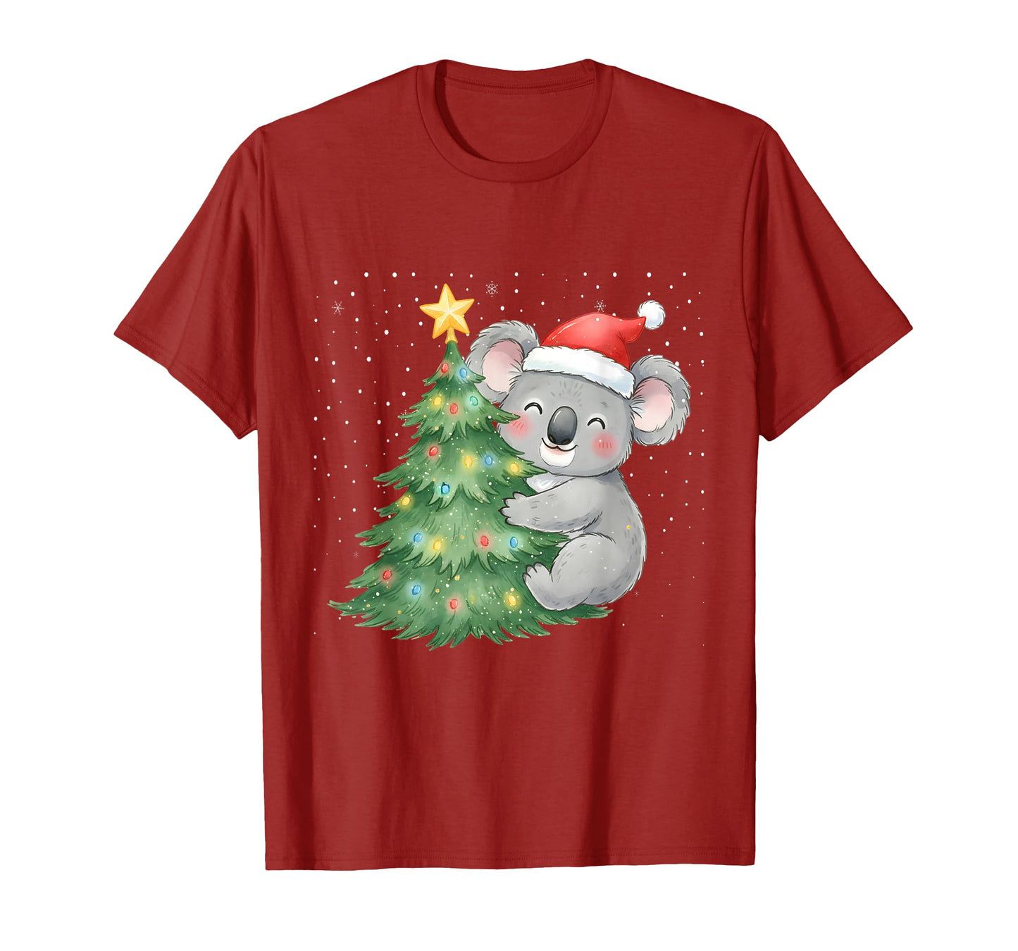 Cute Koala Hugging Christmas Tree T-Shirt