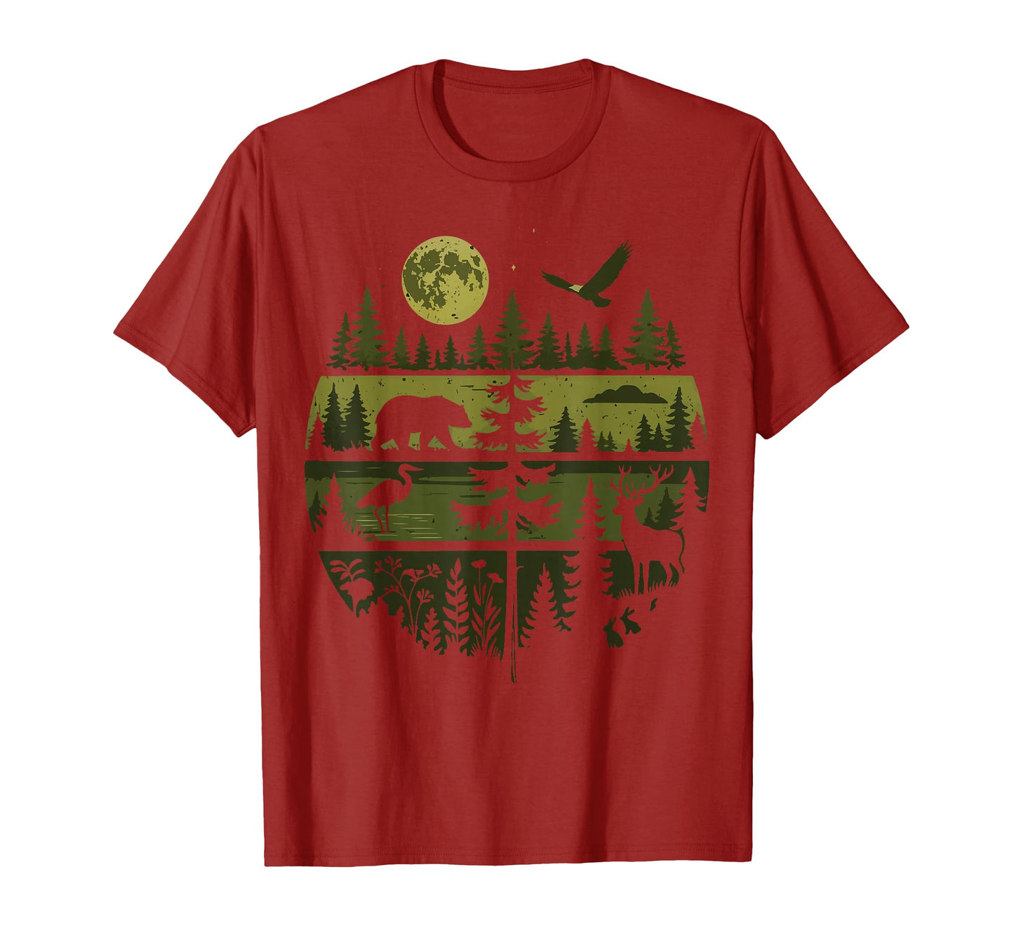 Forest Retro Nature Wildlife Outdoor T-Shirt