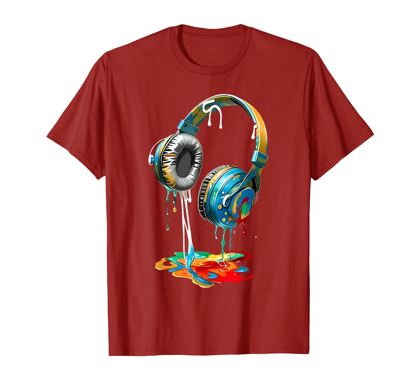 Colorful Headphones Music Lover Gifts Musican Music DJs Tee T-Shirt