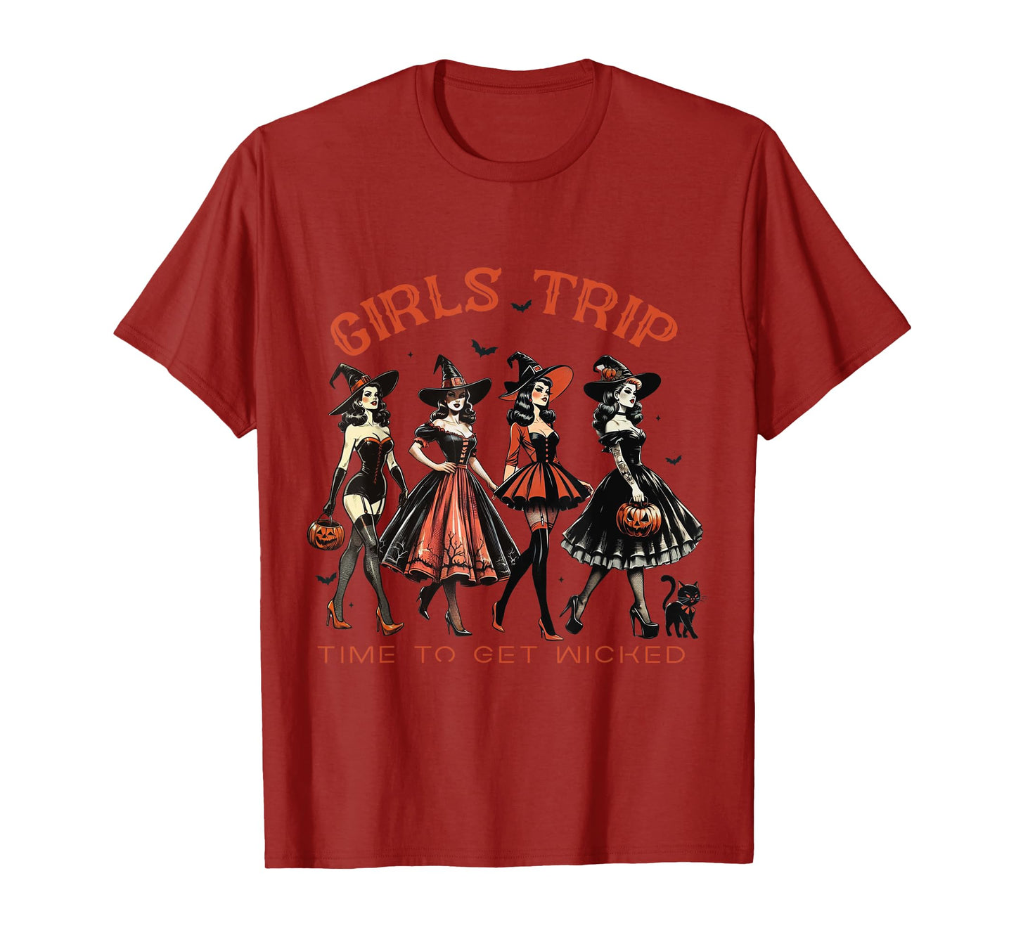 Salem Girls Trip Time to Get Wicked Vintage Halloween T-Shirt