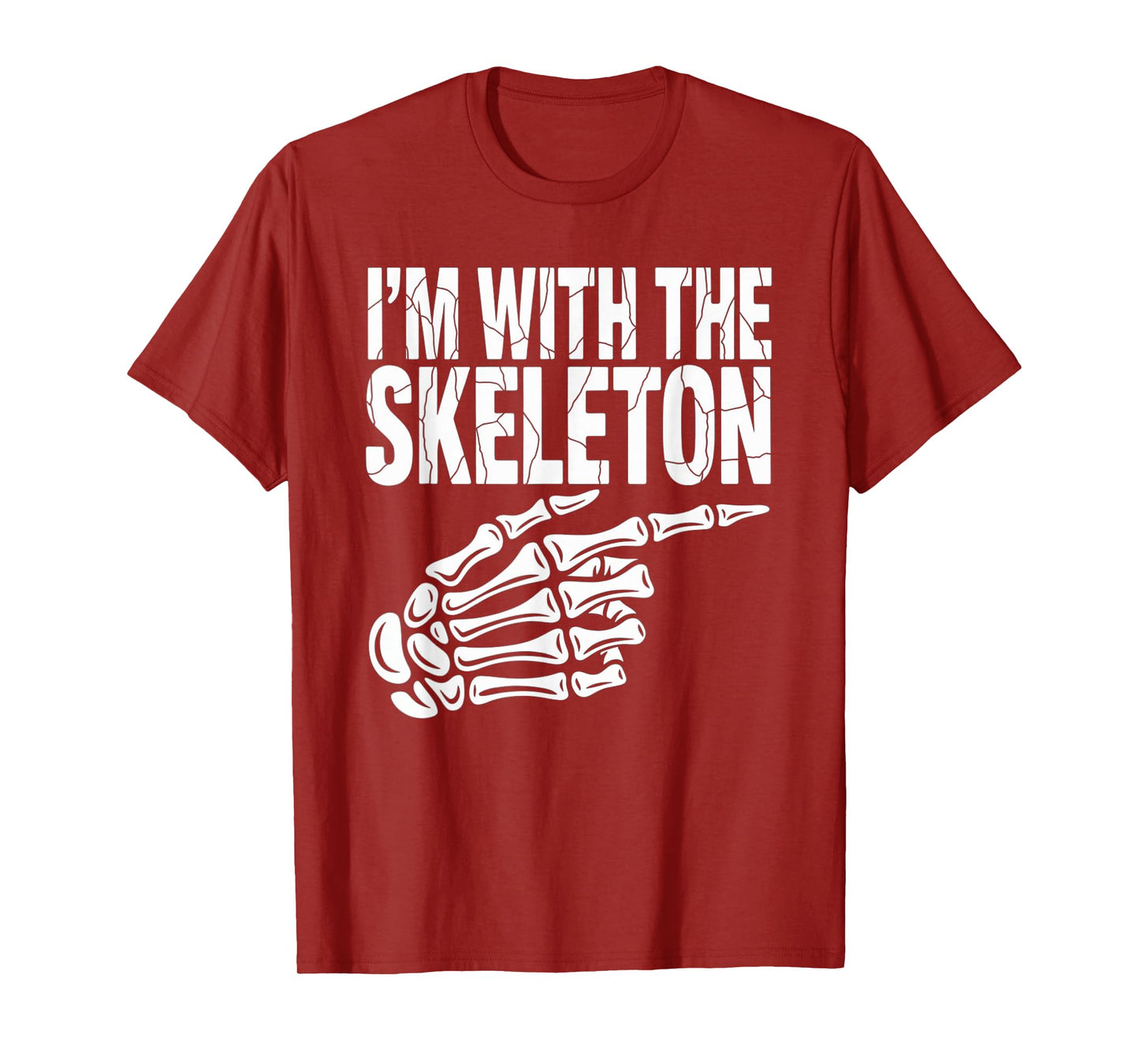 I'm with Skeleton Halloween Costume Couples Matching Gifts T-Shirt