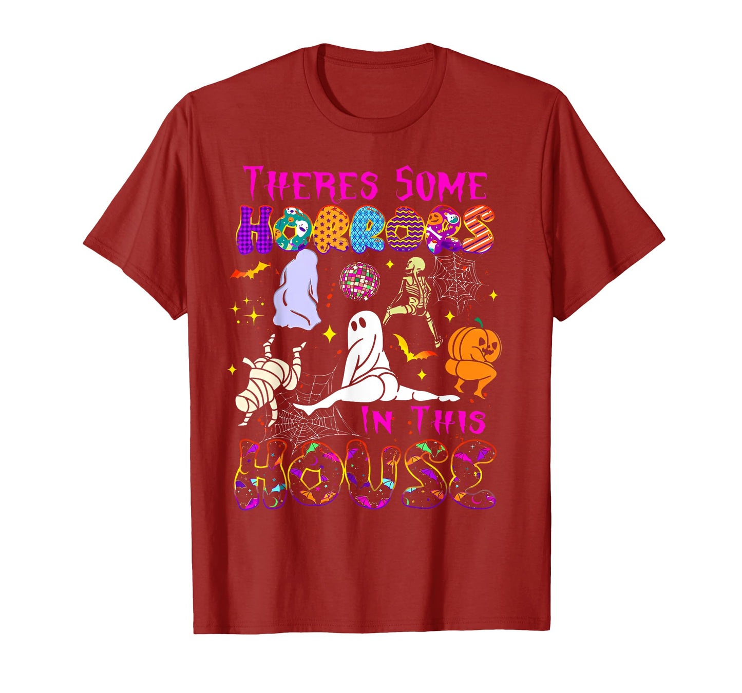 There's Some Horrors in This House Funny Horror Characters T-Shirt