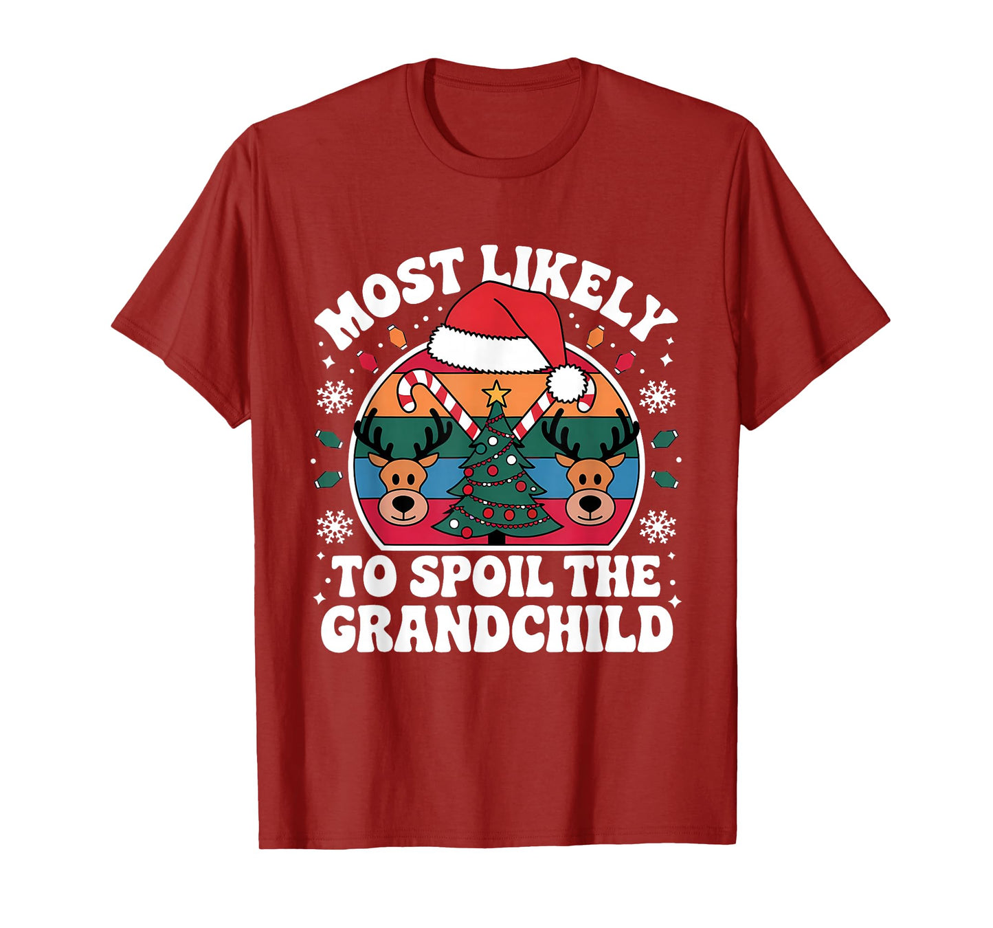 Most Likely to Spoil The Grandchild Christmas Party Family T-Shirt
