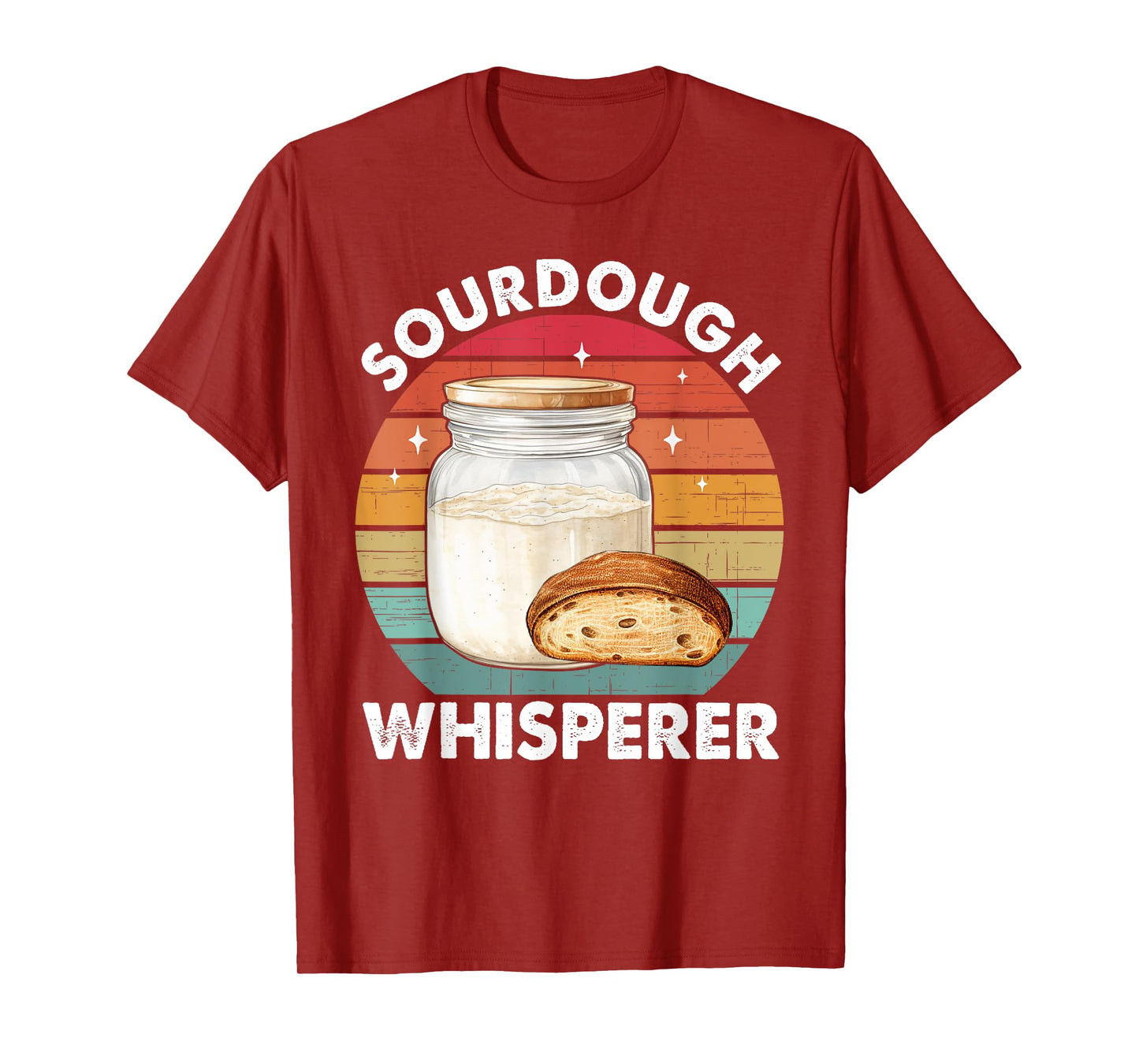 Sourdough Whisperer Retro Sourdough Bread Baker Fermentation T-Shirt